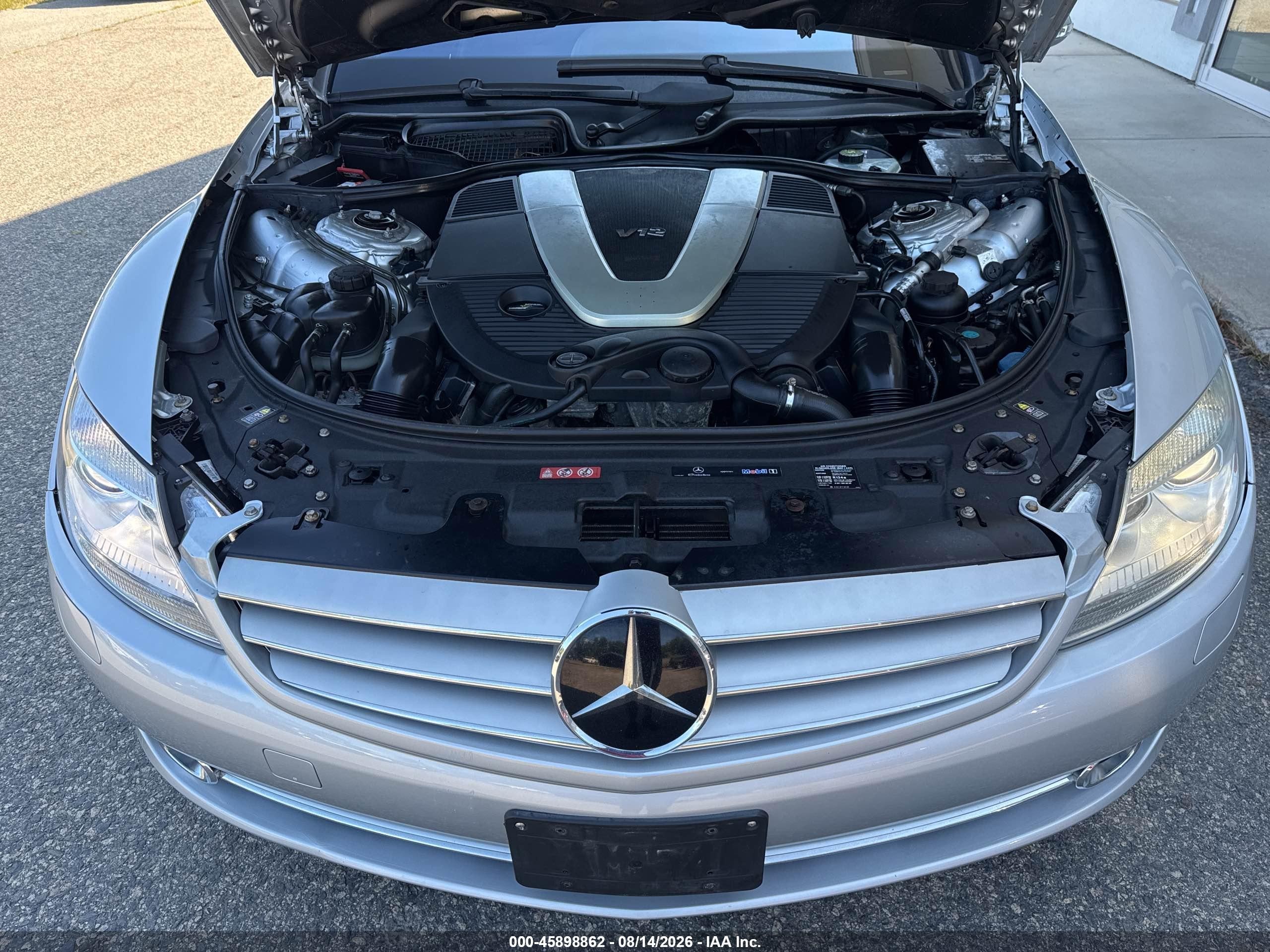 2008 Mercedes-benz Cl 600   Silver vin: WDDEJ76X28A017815