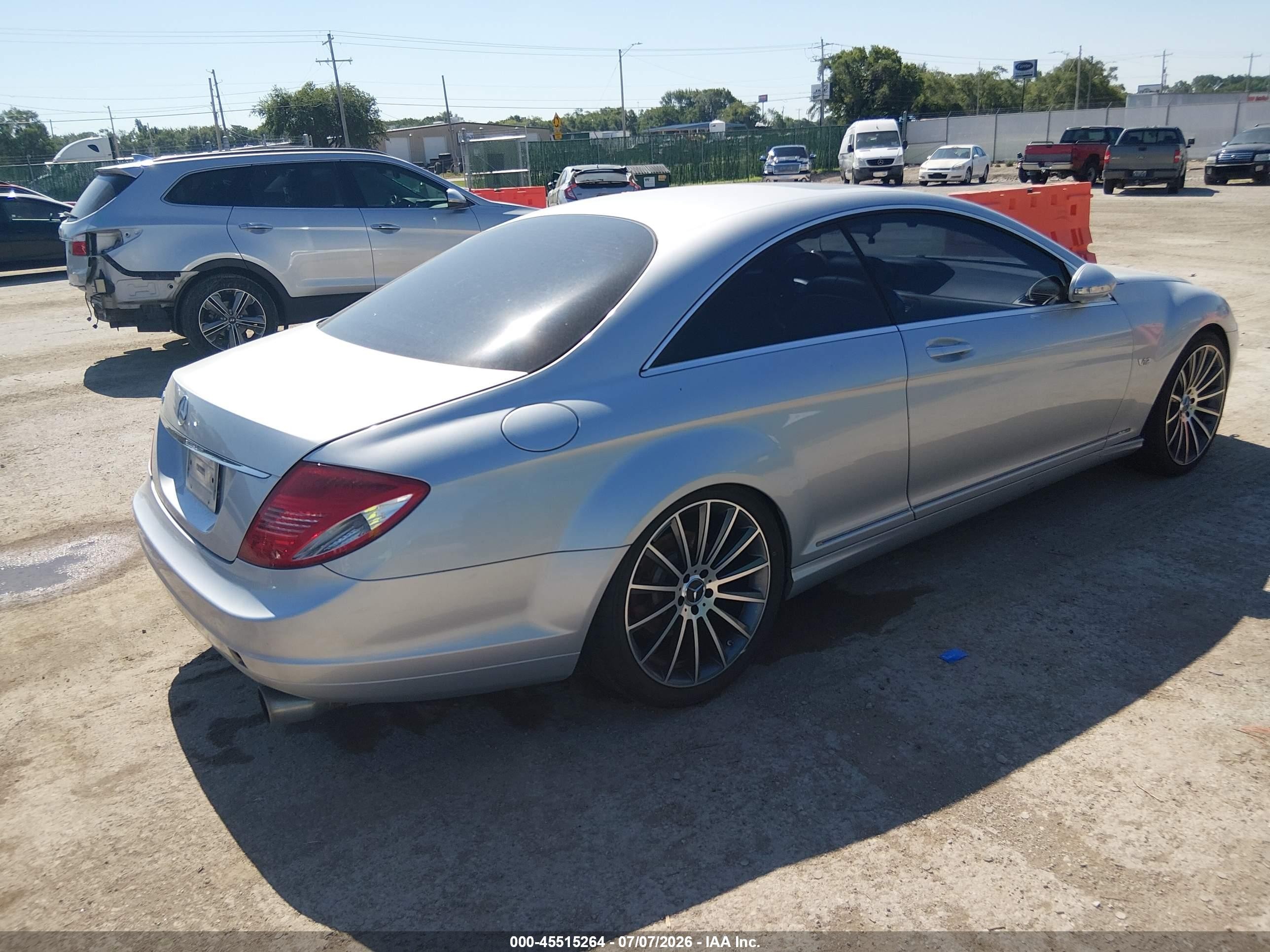 2007 Mercedes-benz Cl 600   Серебряный vin: WDDEJ76X57A003292