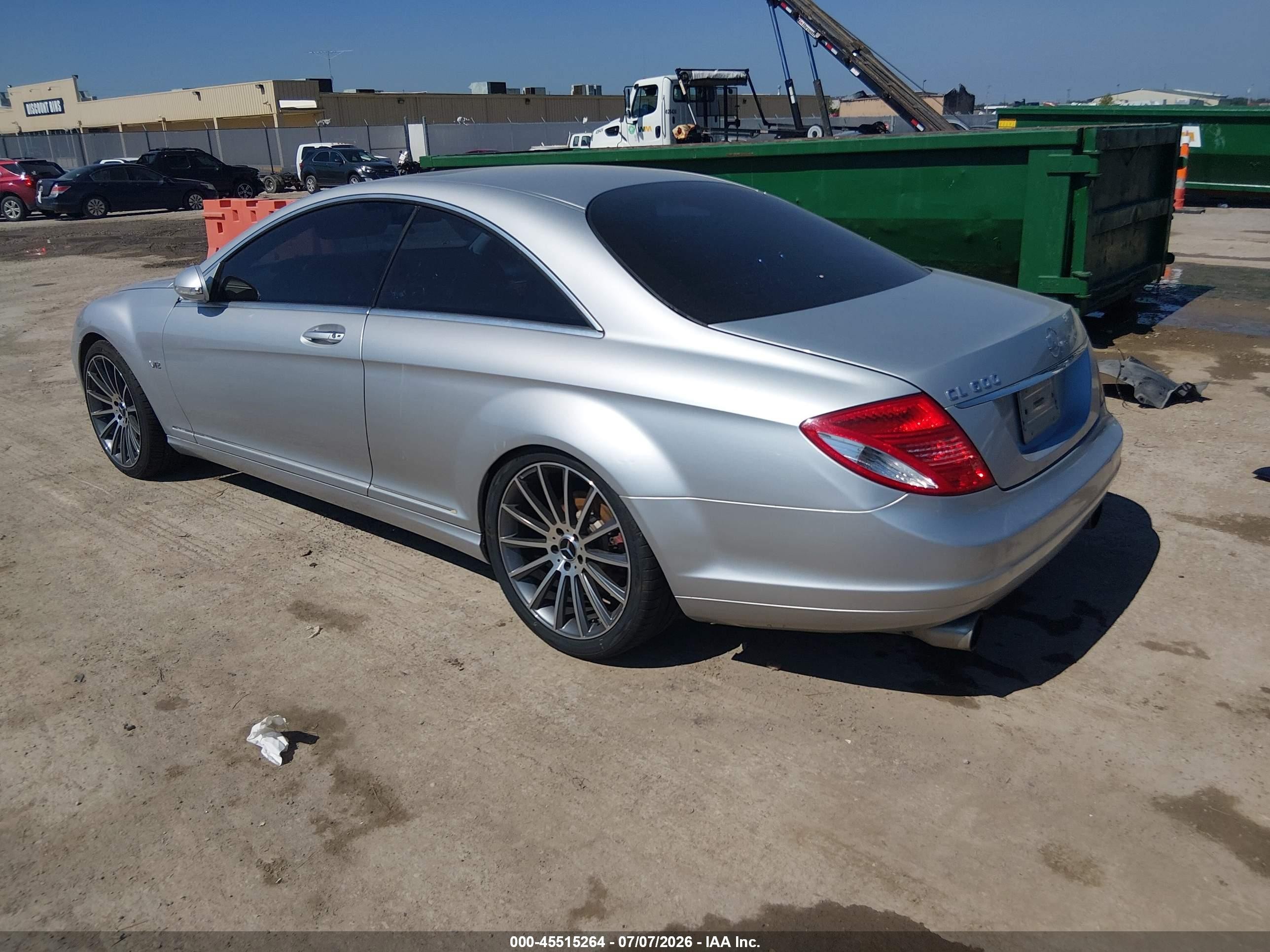 2007 Mercedes-benz Cl 600   Серебряный vin: WDDEJ76X57A003292