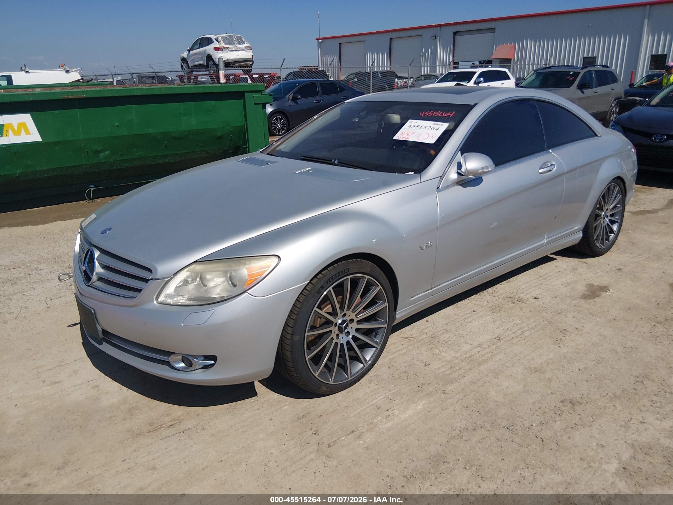 2007 Mercedes-benz Cl 600   Серебряный vin: WDDEJ76X57A003292