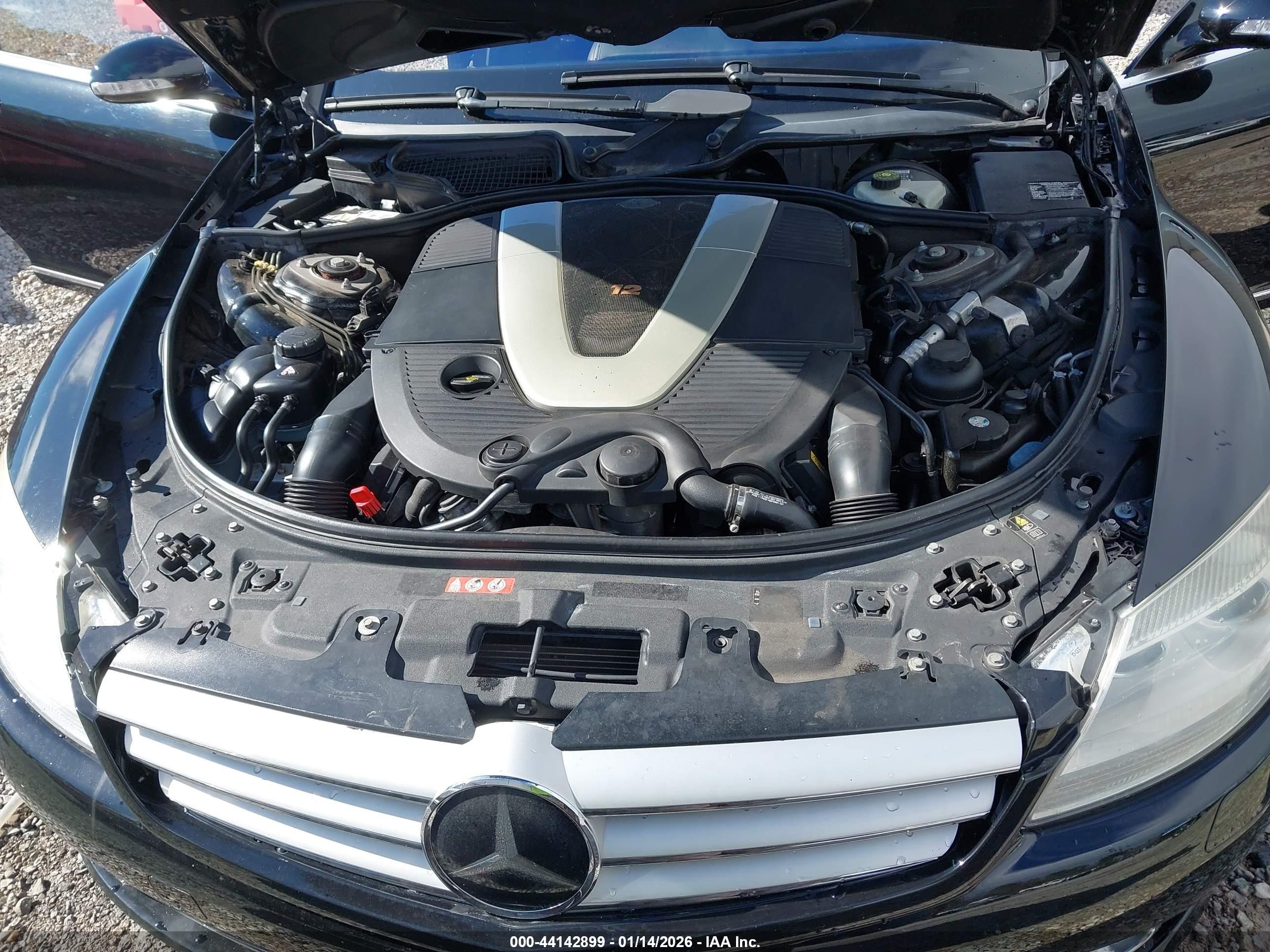 2007 Mercedes-benz Cl 600   Черный vin: WDDEJ76X77A003357