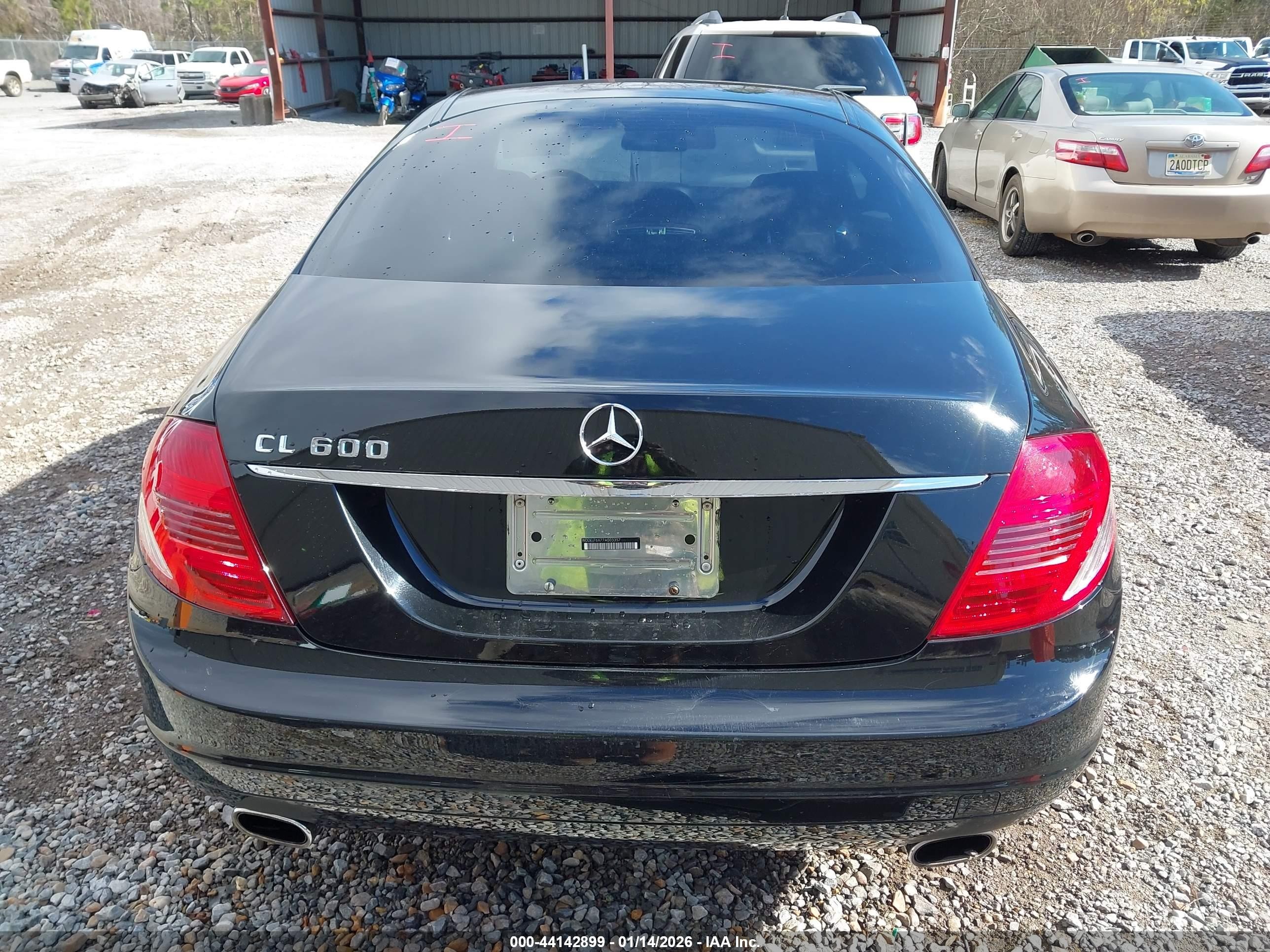 2007 Mercedes-benz Cl 600   Черный vin: WDDEJ76X77A003357