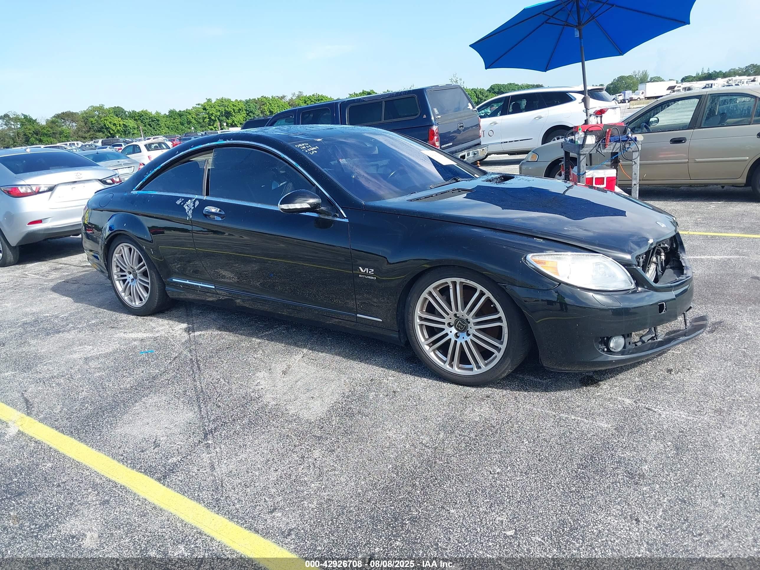 2008 Mercedes-benz Cl 600   Черный vin: WDDEJ76X78A011282