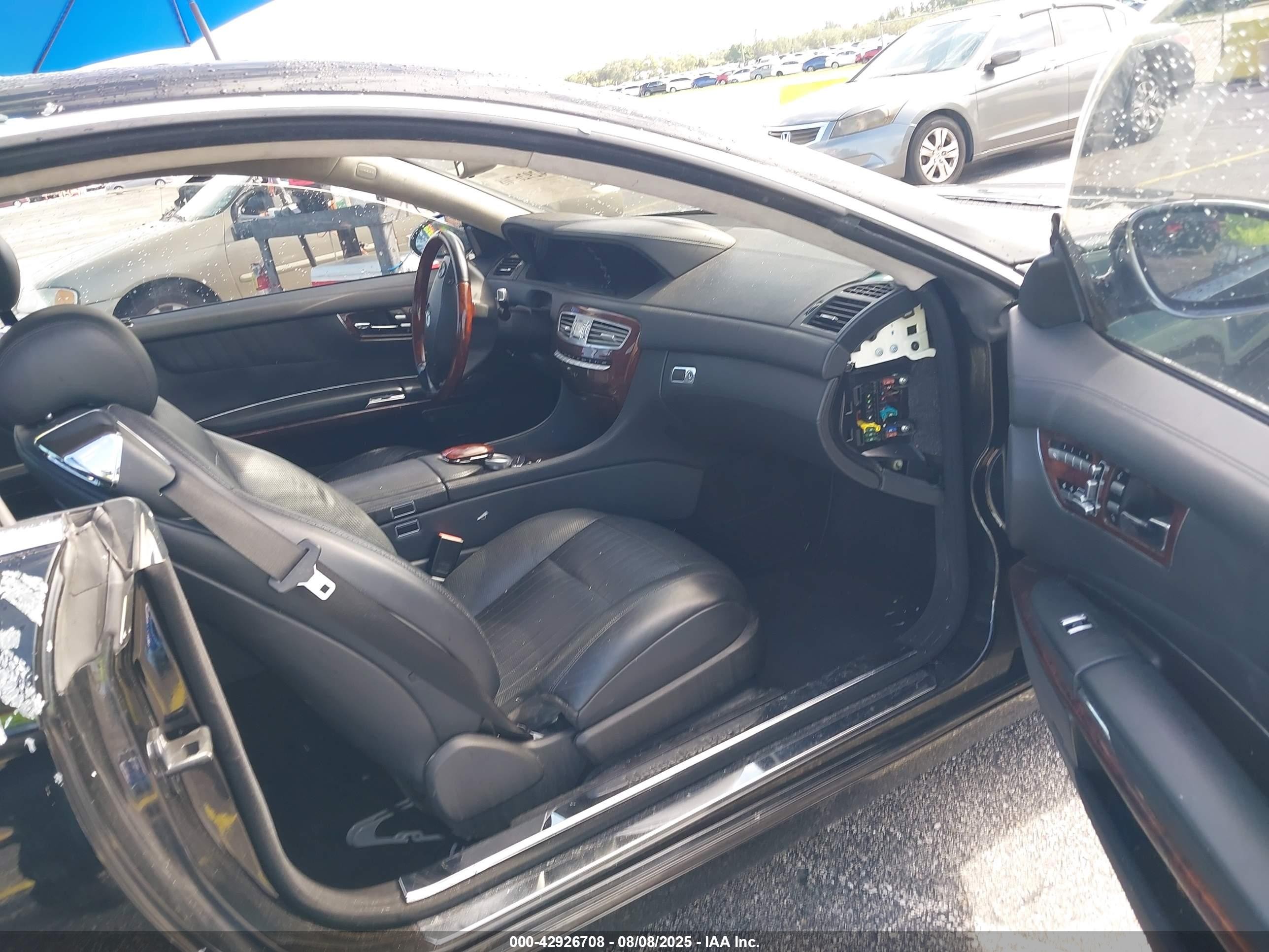 2008 Mercedes-benz Cl 600   Black vin: WDDEJ76X78A011282