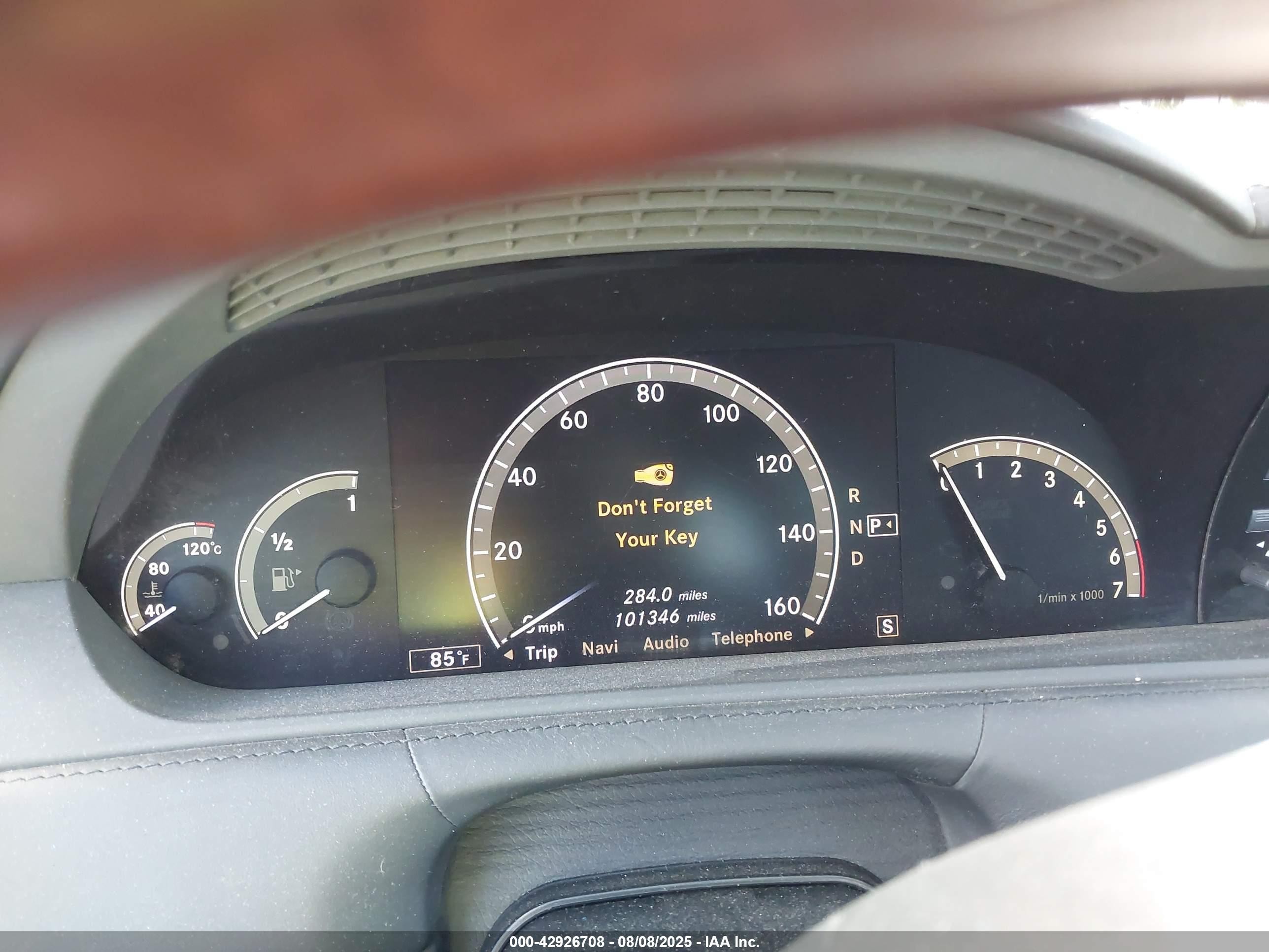 2008 Mercedes-benz Cl 600   Black vin: WDDEJ76X78A011282