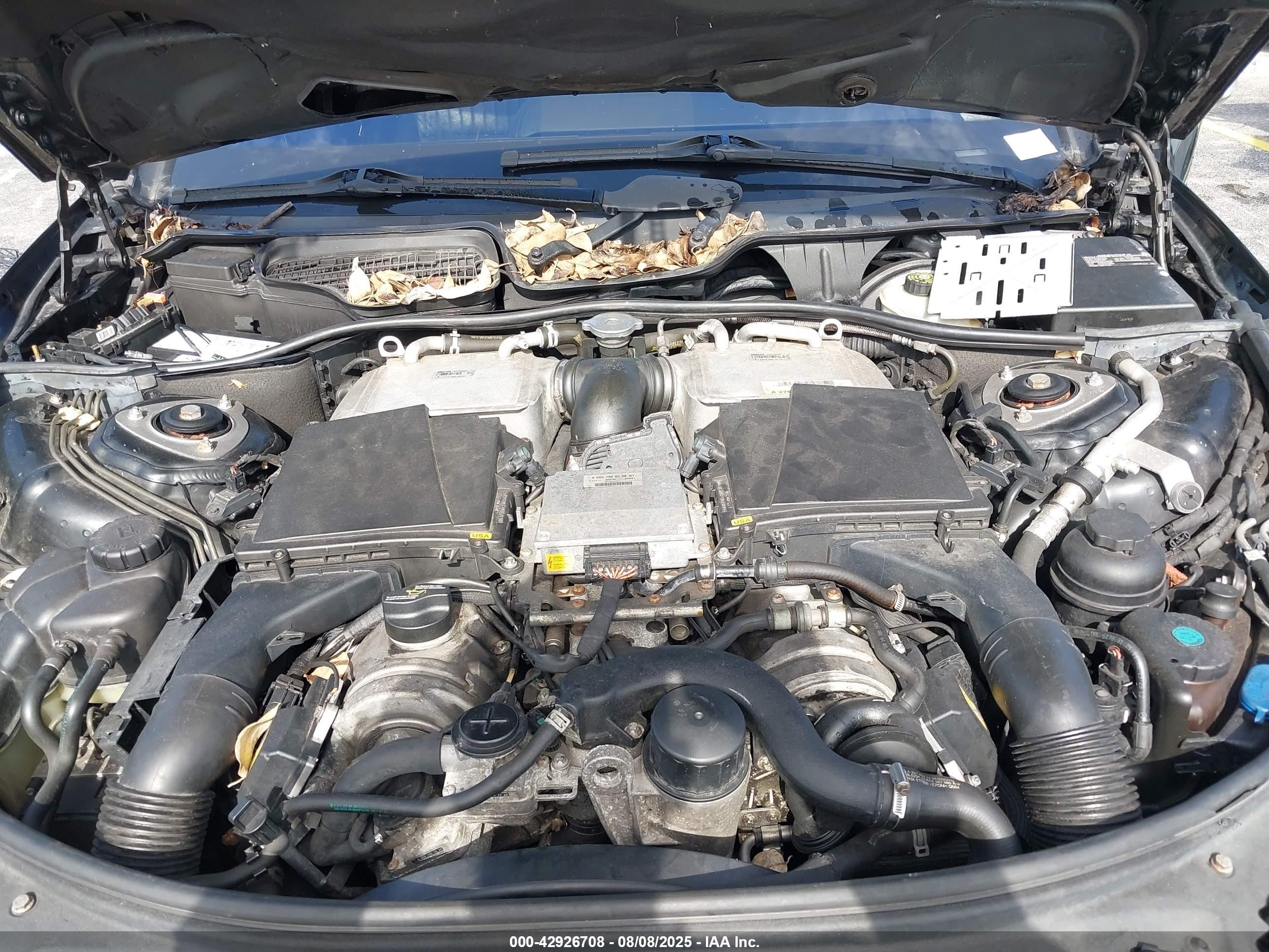 2008 Mercedes-benz Cl 600   Black vin: WDDEJ76X78A011282