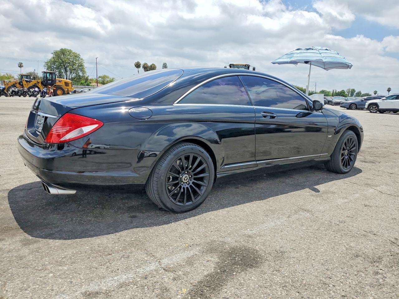 2008 Mercedes-benz Cl 600 Black vin: WDDEJ76X78A014618