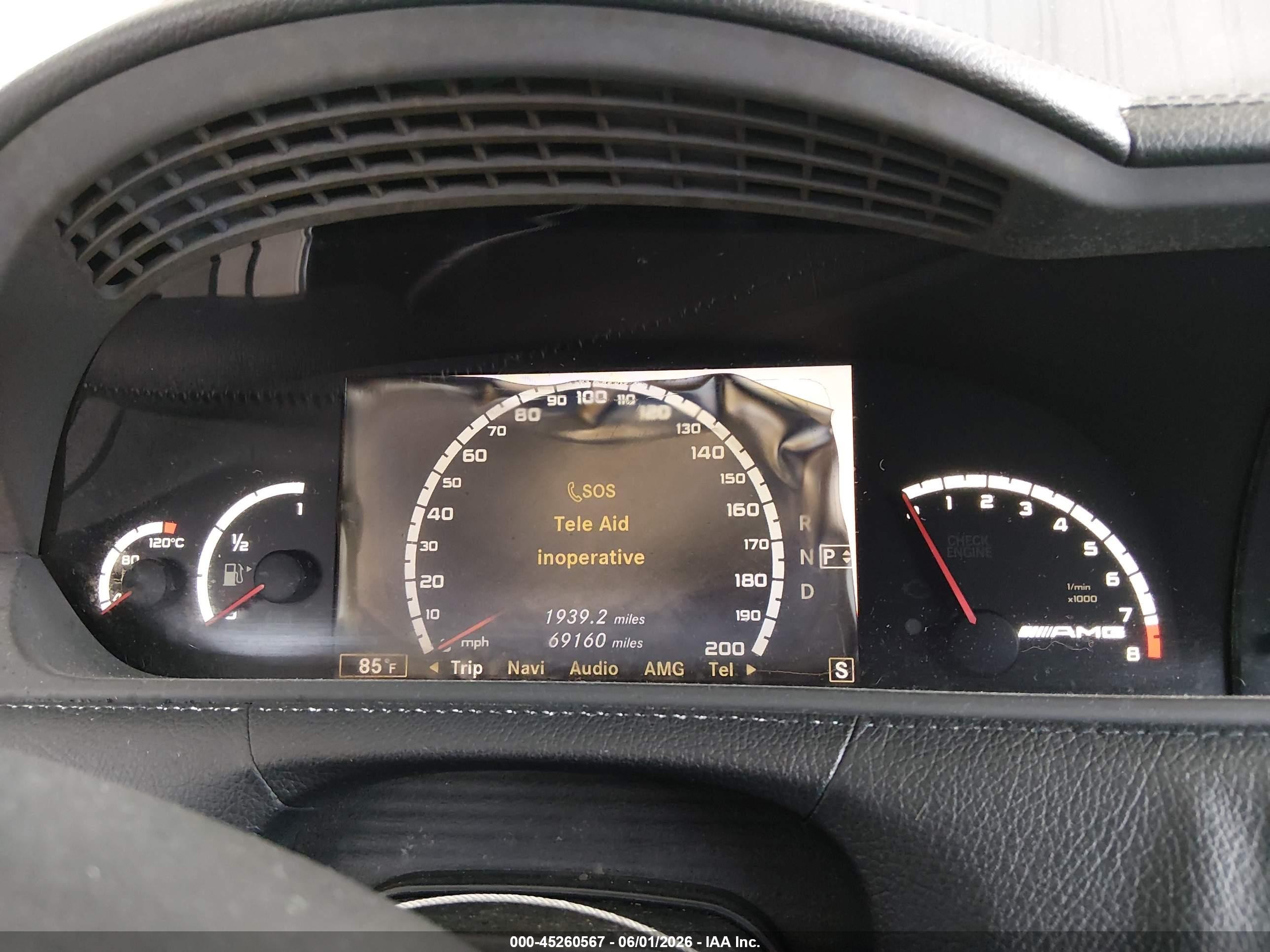 2008 Mercedes-benz Cl 63 Amg   Black vin: WDDEJ77X78A021373