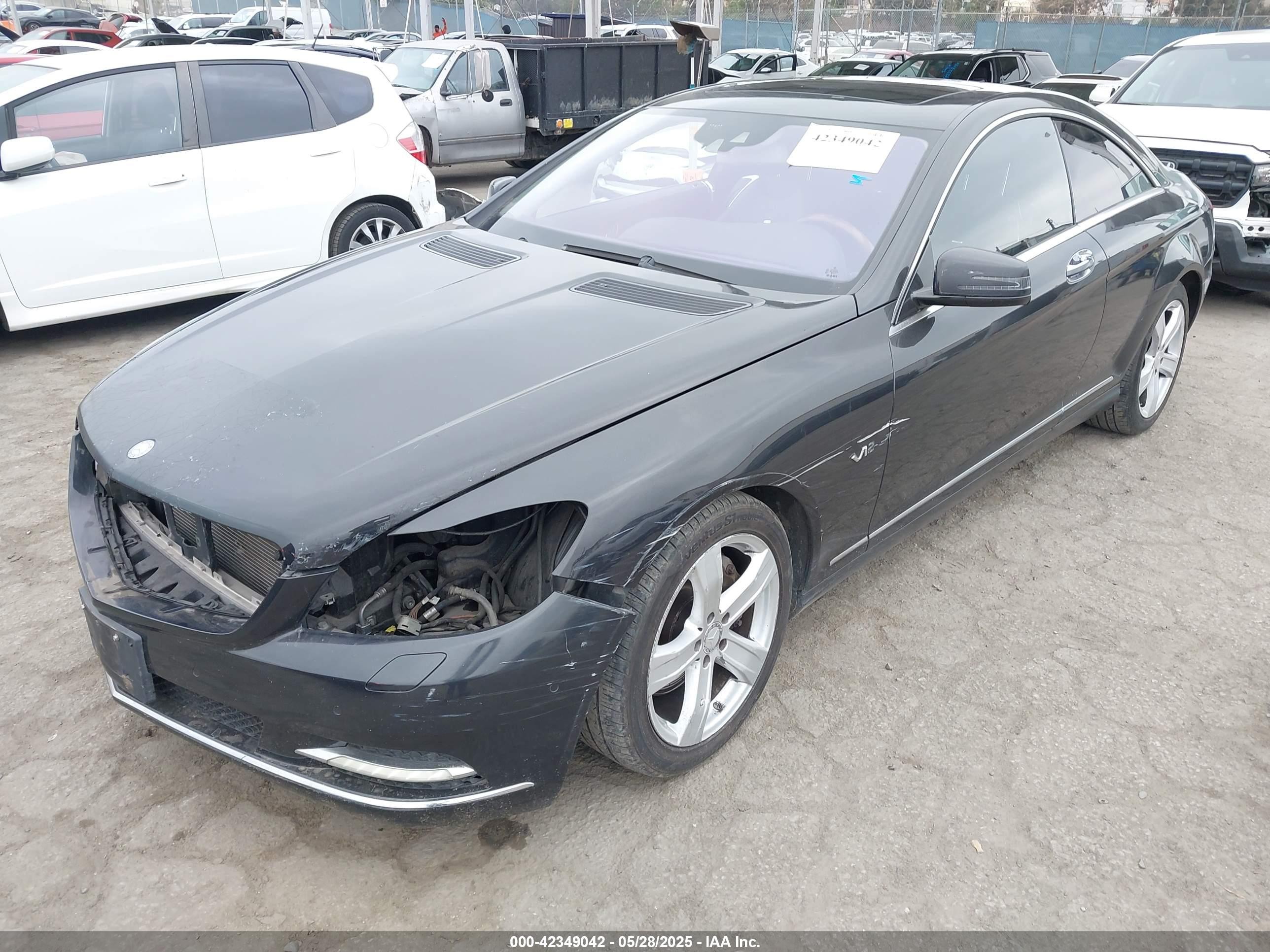 2011 Mercedes-benz Cl 600   Серый vin: WDDEJ7GB5BA026616