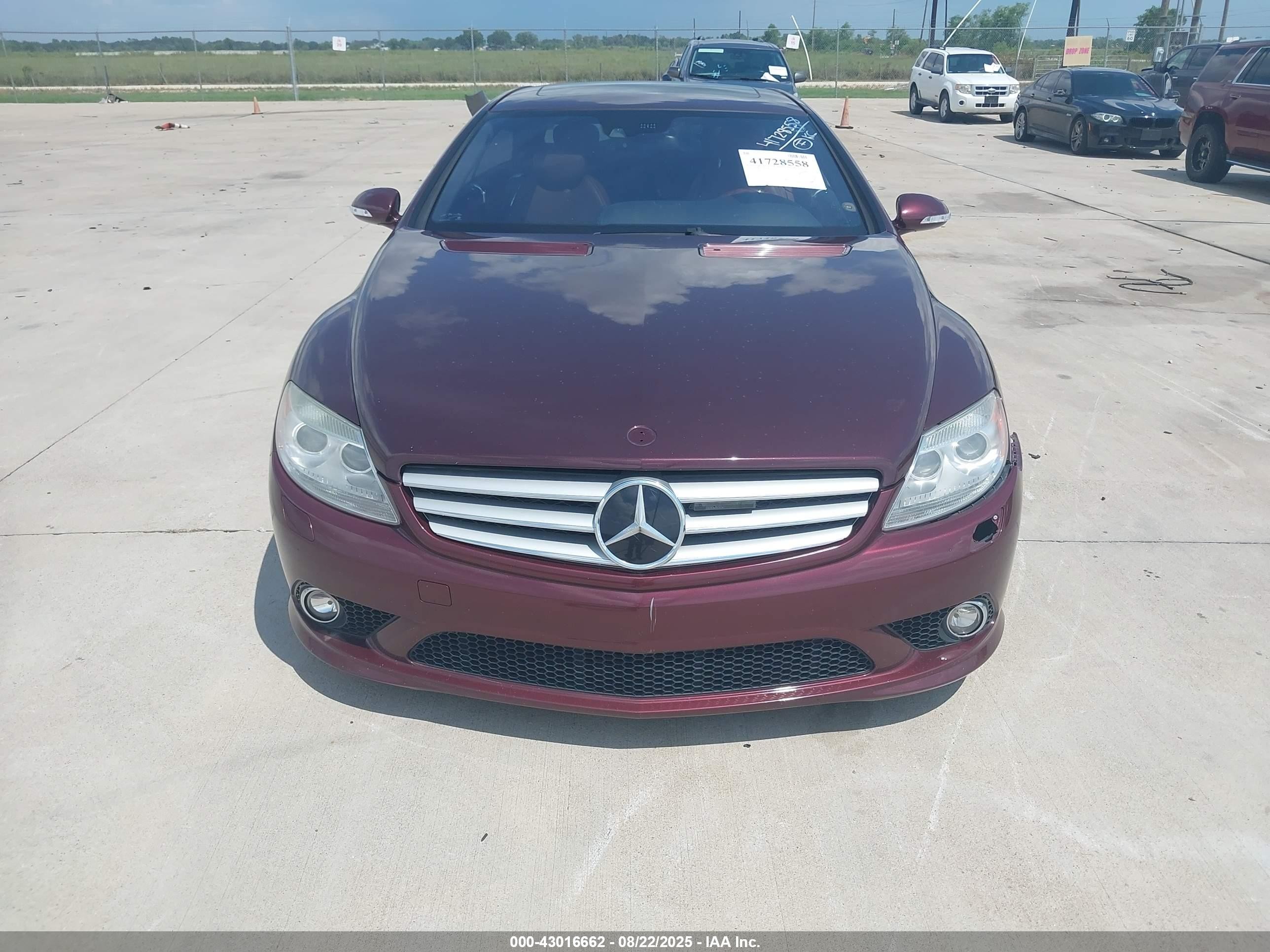 2009 Mercedes-benz Cl 550 4matic Темно-бордовый vin: WDDEJ86X59A022756