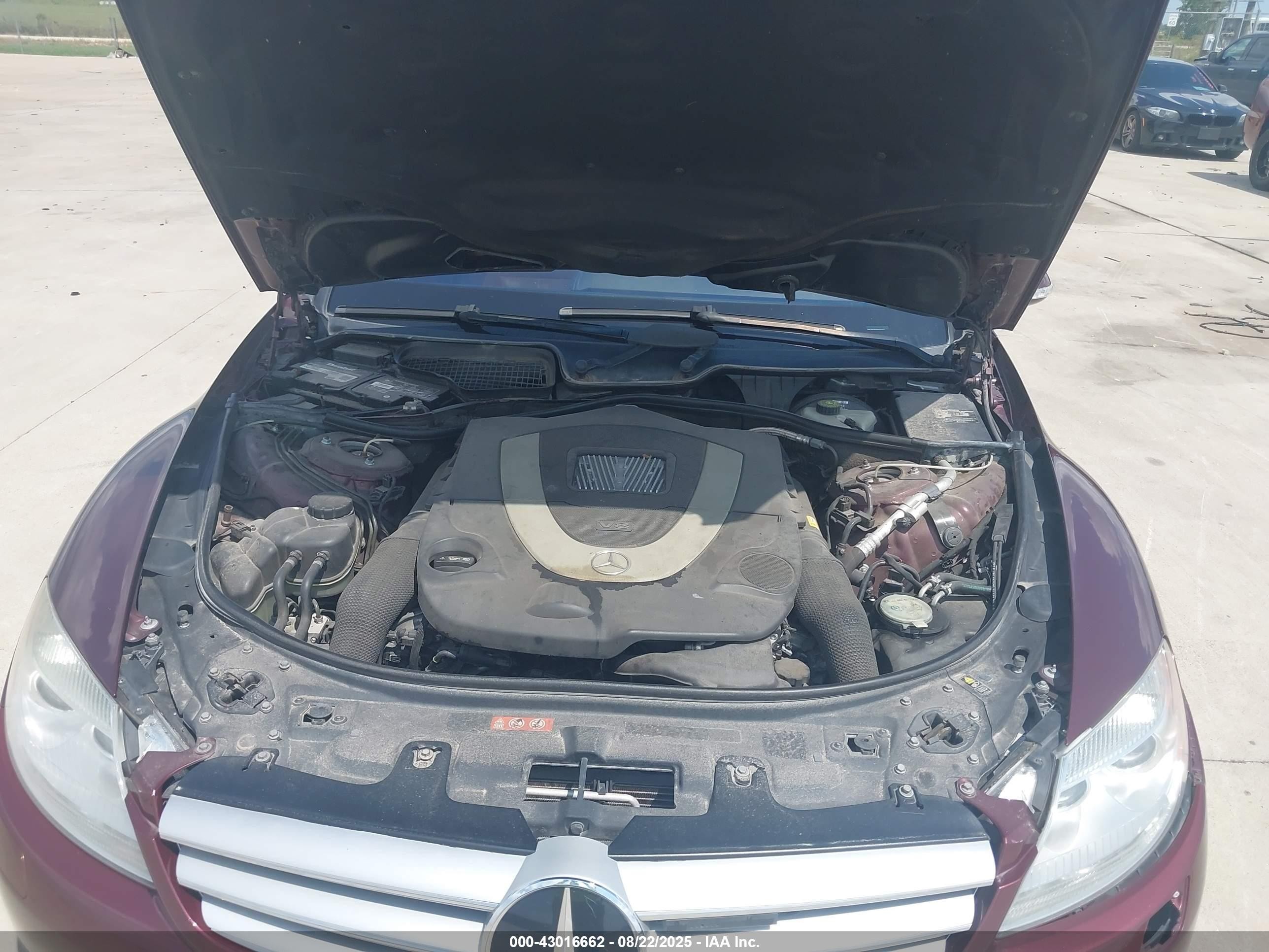 2009 Mercedes-benz Cl 550 4matic Темно-бордовый vin: WDDEJ86X59A022756