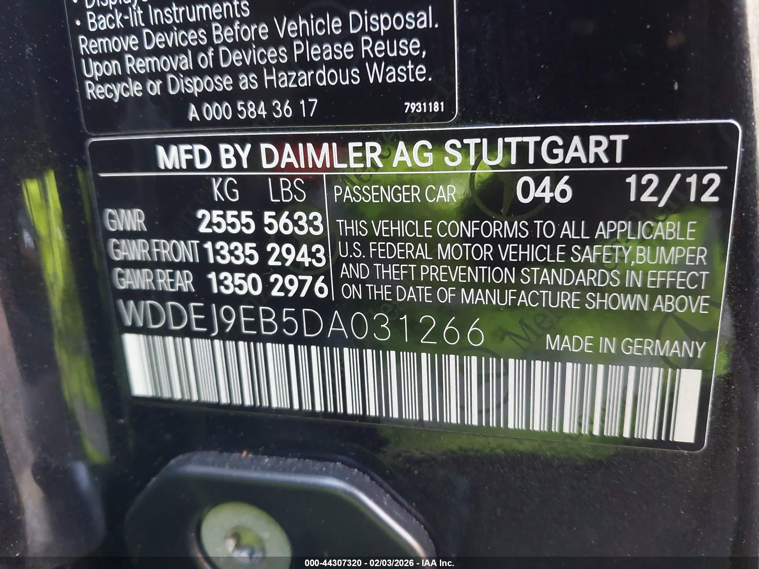 2013 Mercedes-benz Cl 550 4matic Black vin: WDDEJ9EB5DA031266