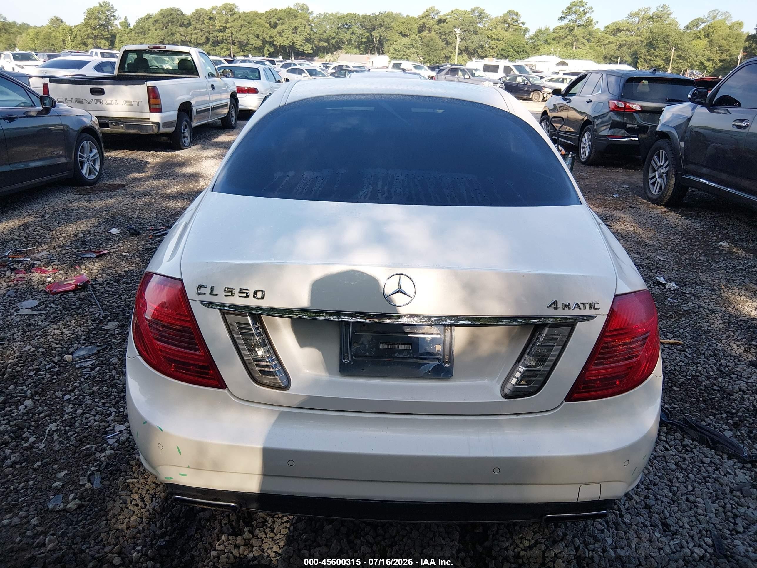 2011 Mercedes-benz Cl 550 4matic White vin: WDDEJ9EB9BA027203