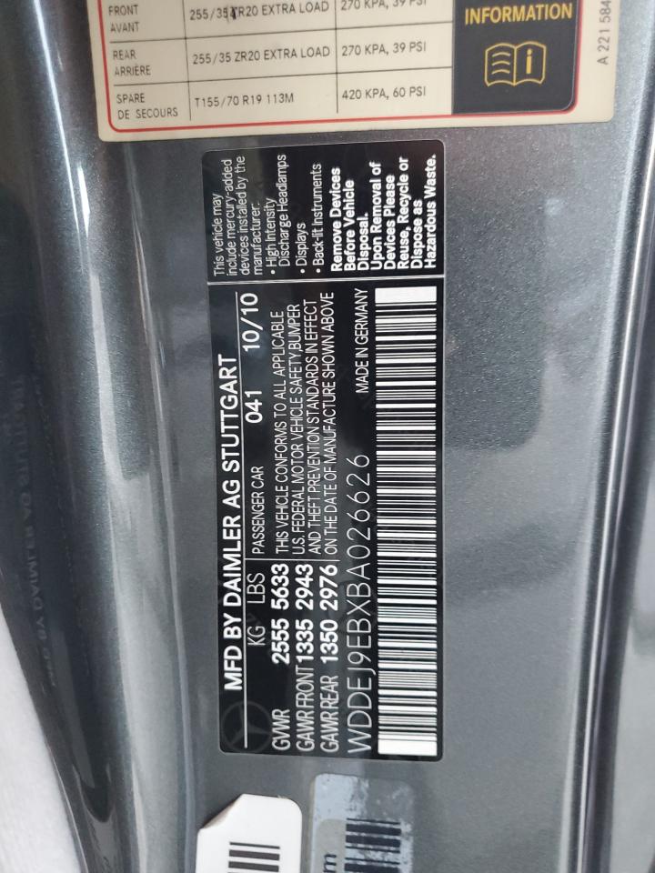 2011 Mercedes-benz Cl 550 4matic Gray vin: WDDEJ9EBXBA026626