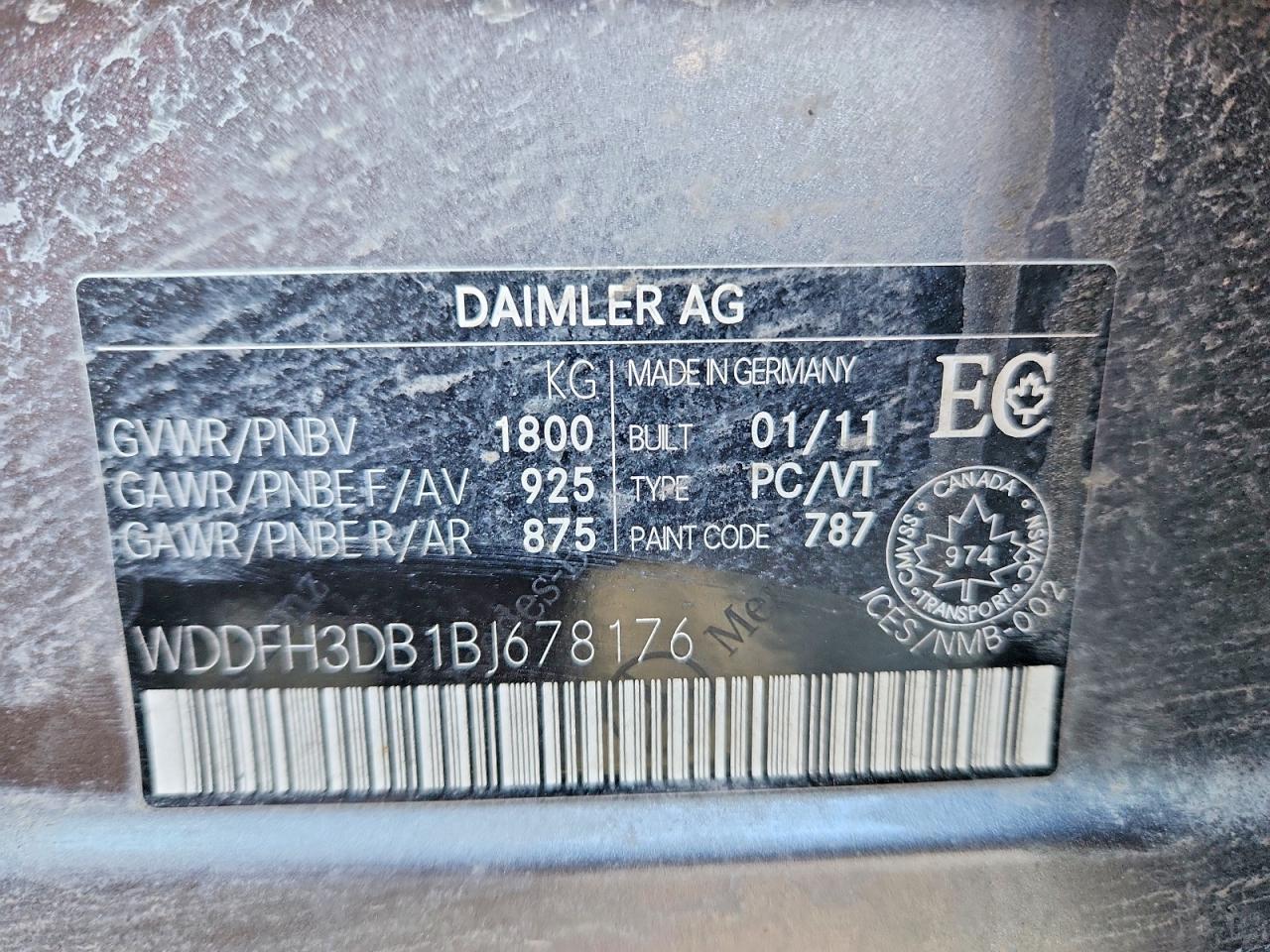 2011 Mercedes-benz B200 Silver vin: WDDFH3DB1BJ678176