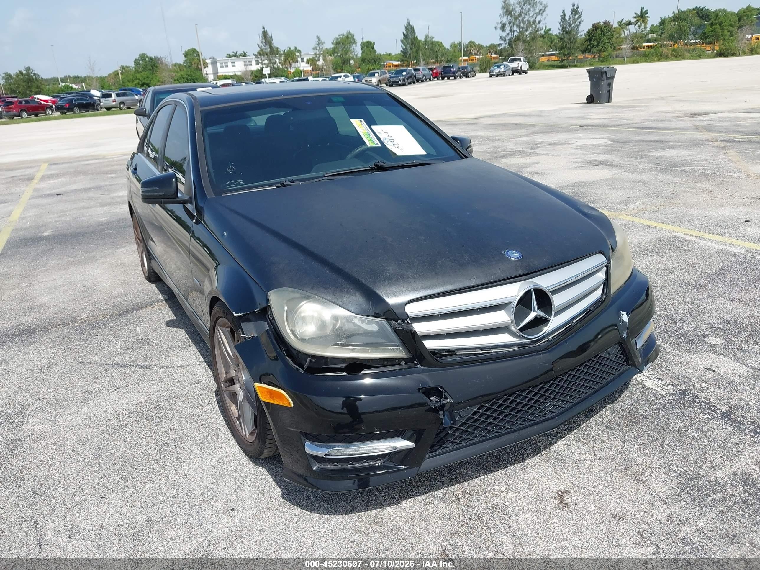 2012 Mercedes-benz C 250 Luxury/sport Black vin: WDDGF4HB0CA604646