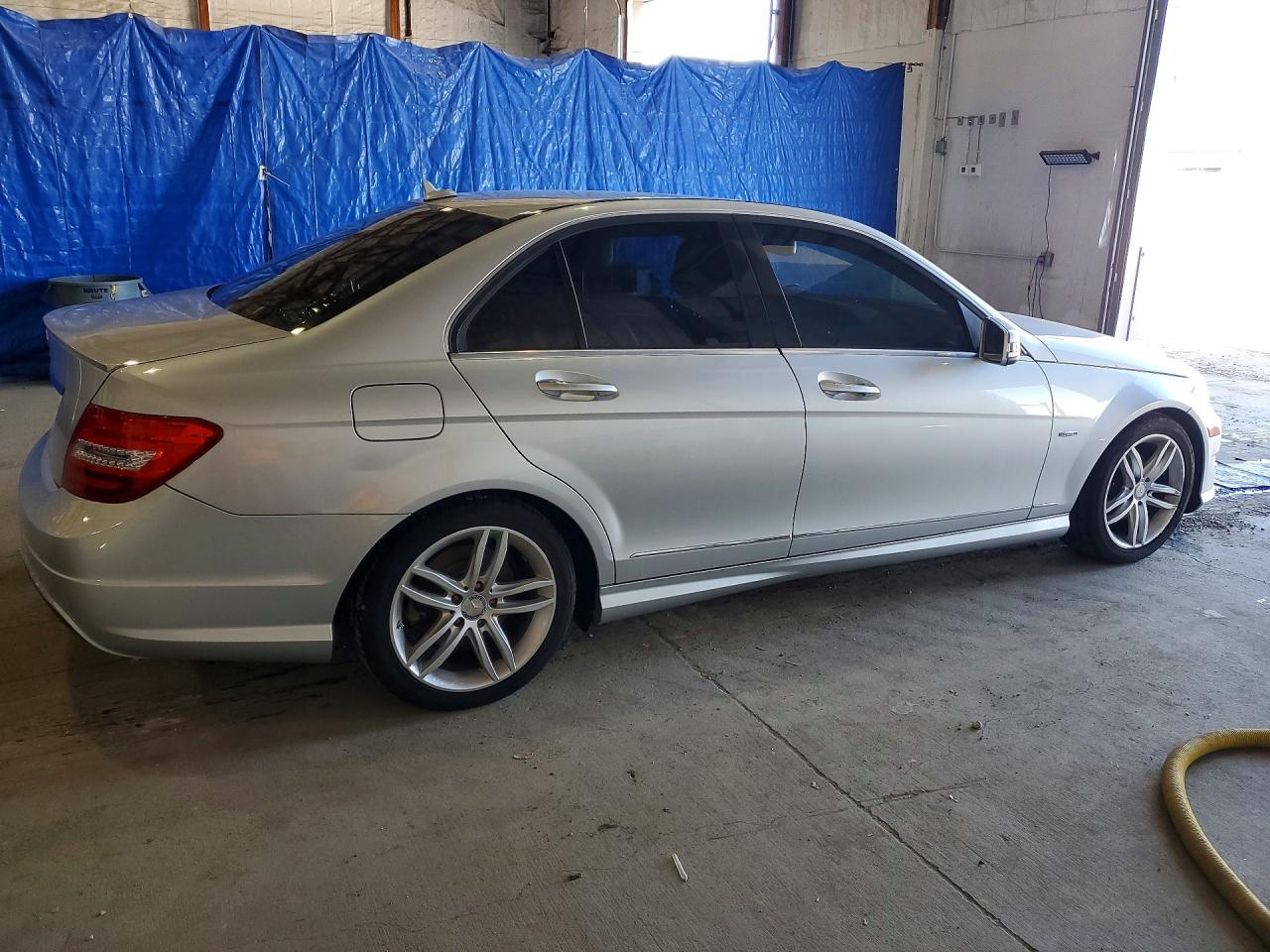 2012 Mercedes-benz C 250 Silver vin: WDDGF4HB0CR218665
