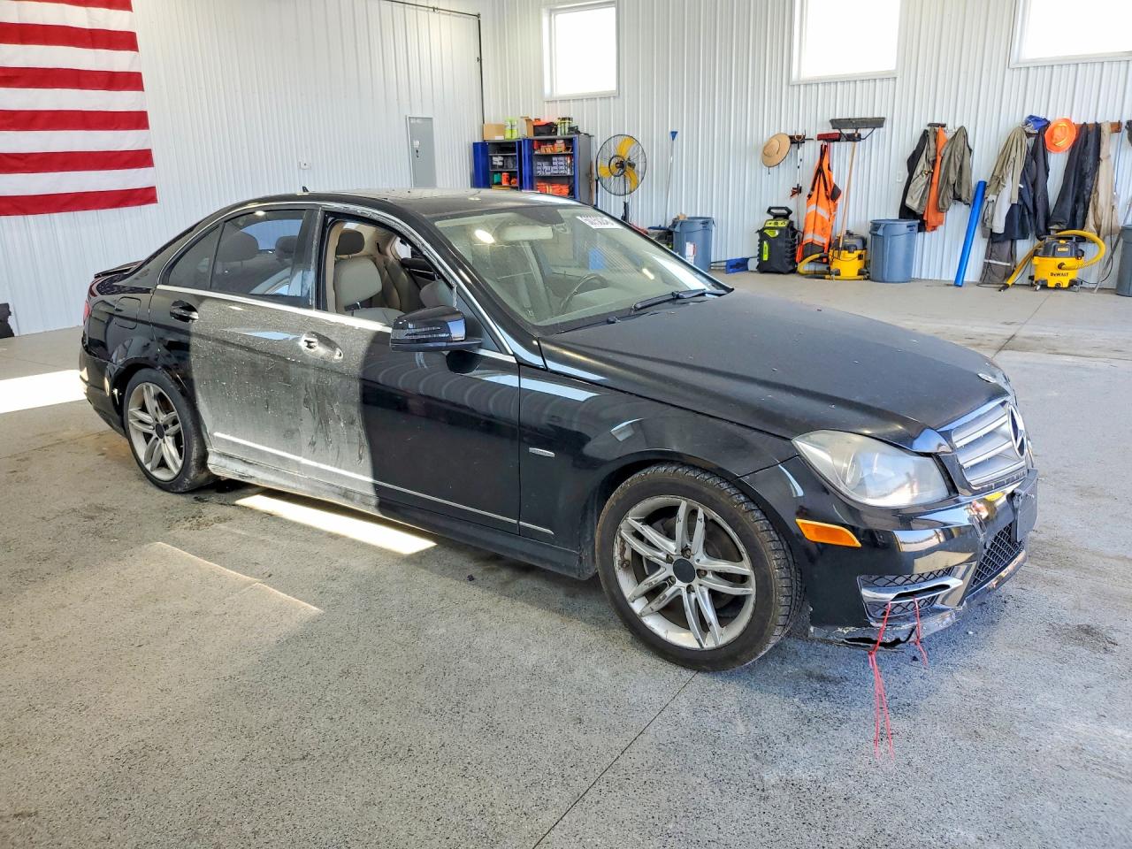 2012 Mercedes-benz C 250 Black vin: WDDGF4HB0CR234736