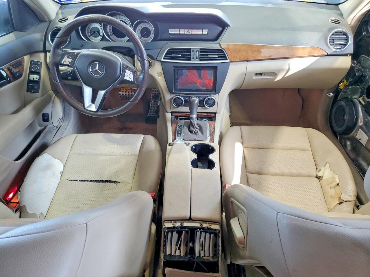 2012 Mercedes-benz C 250 Black vin: WDDGF4HB0CR234736