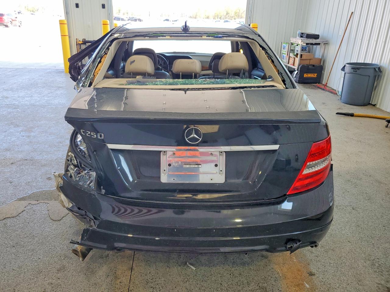 2012 Mercedes-benz C 250 Black vin: WDDGF4HB0CR234736