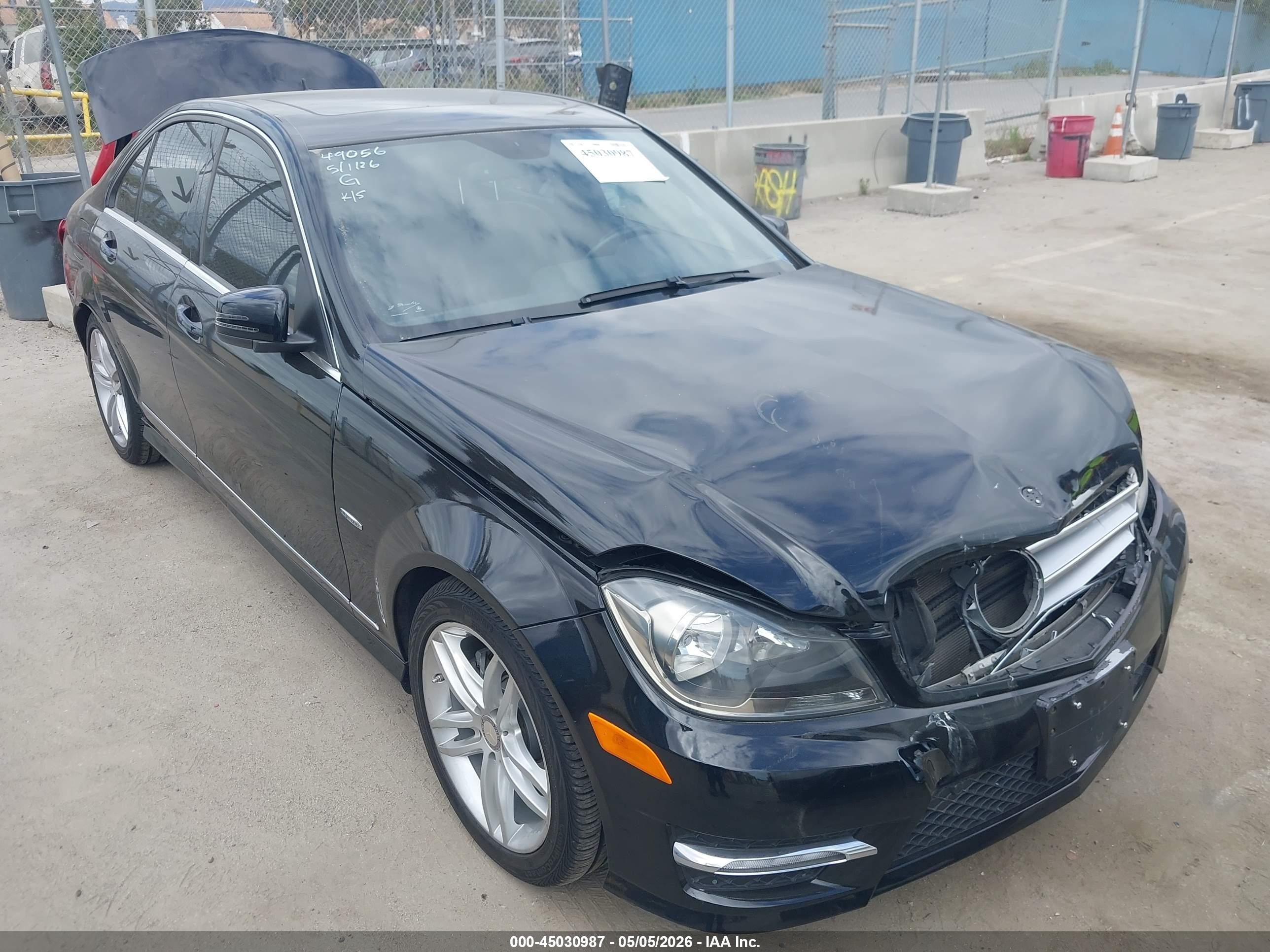 2012 Mercedes-benz C 250 Sport Black vin: WDDGF4HB0CR235224