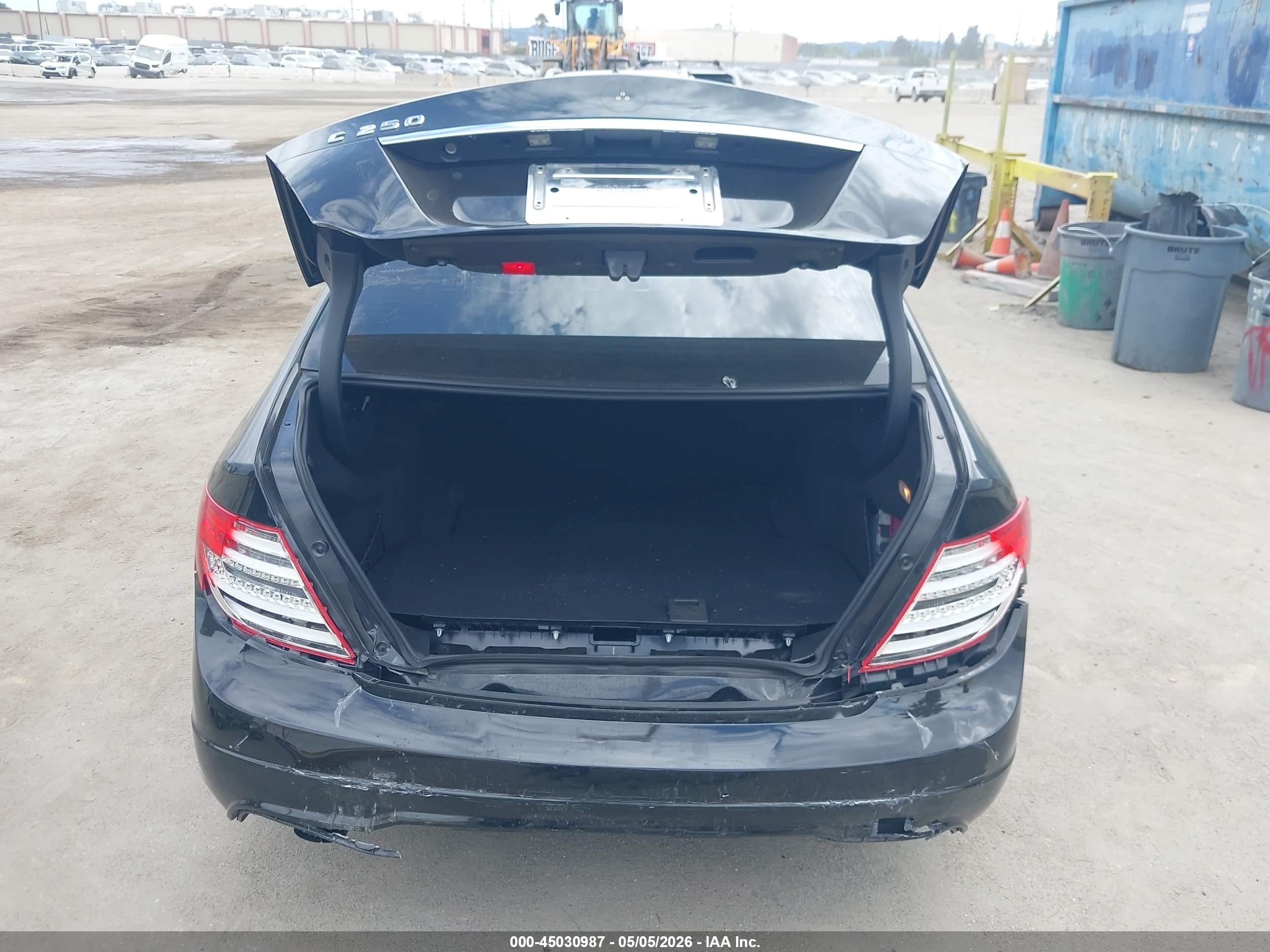 2012 Mercedes-benz C 250 Sport Black vin: WDDGF4HB0CR235224