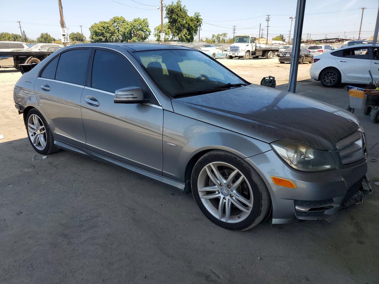 2012 Mercedes-benz C 250 Silver vin: WDDGF4HB0CR238091