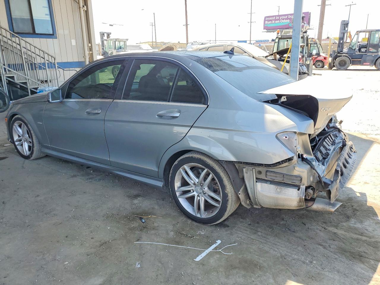 2012 Mercedes-benz C 250 Silver vin: WDDGF4HB0CR238091