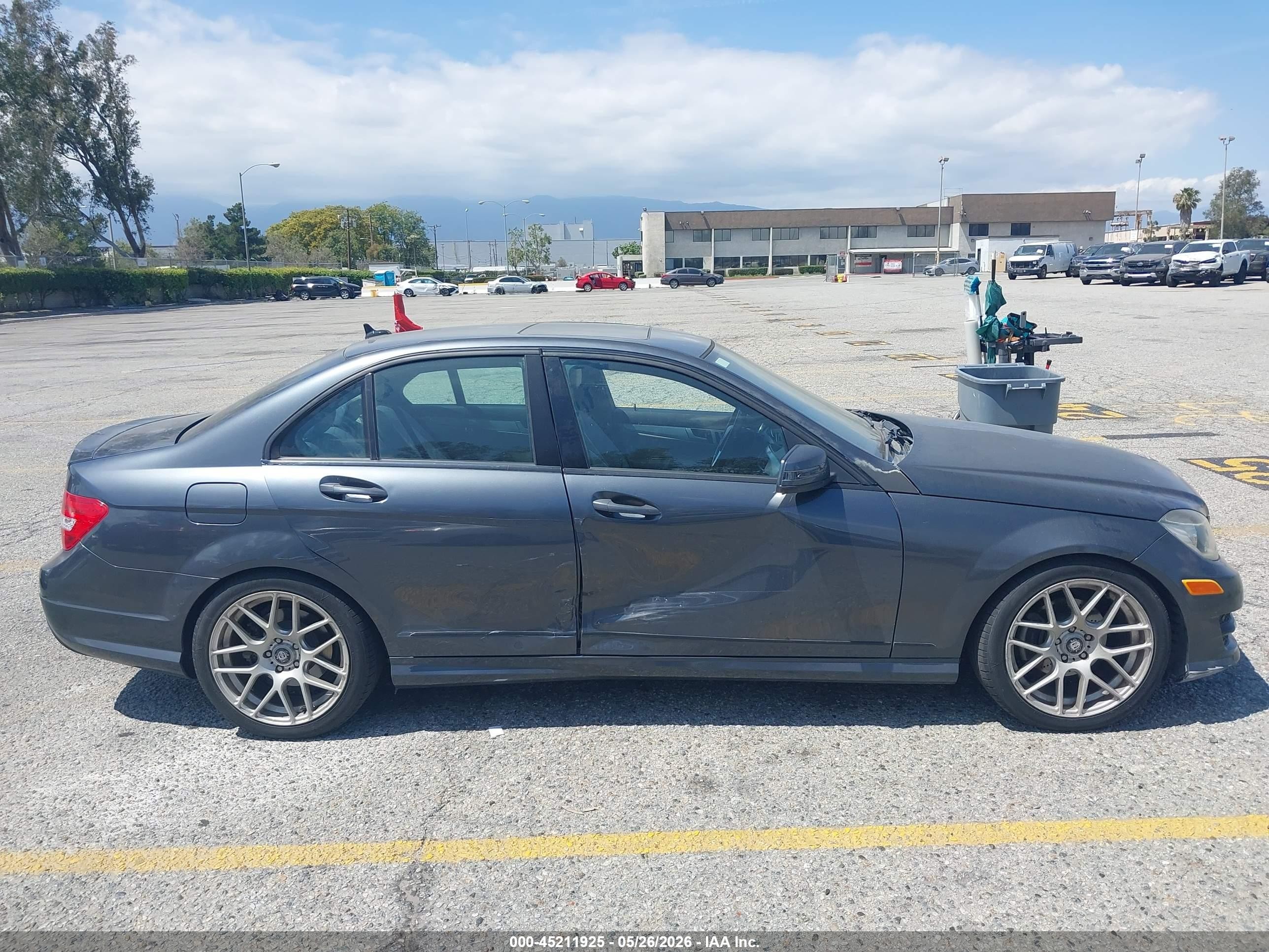 2013 Mercedes-benz C 250 Sport Gray vin: WDDGF4HB0DA789895