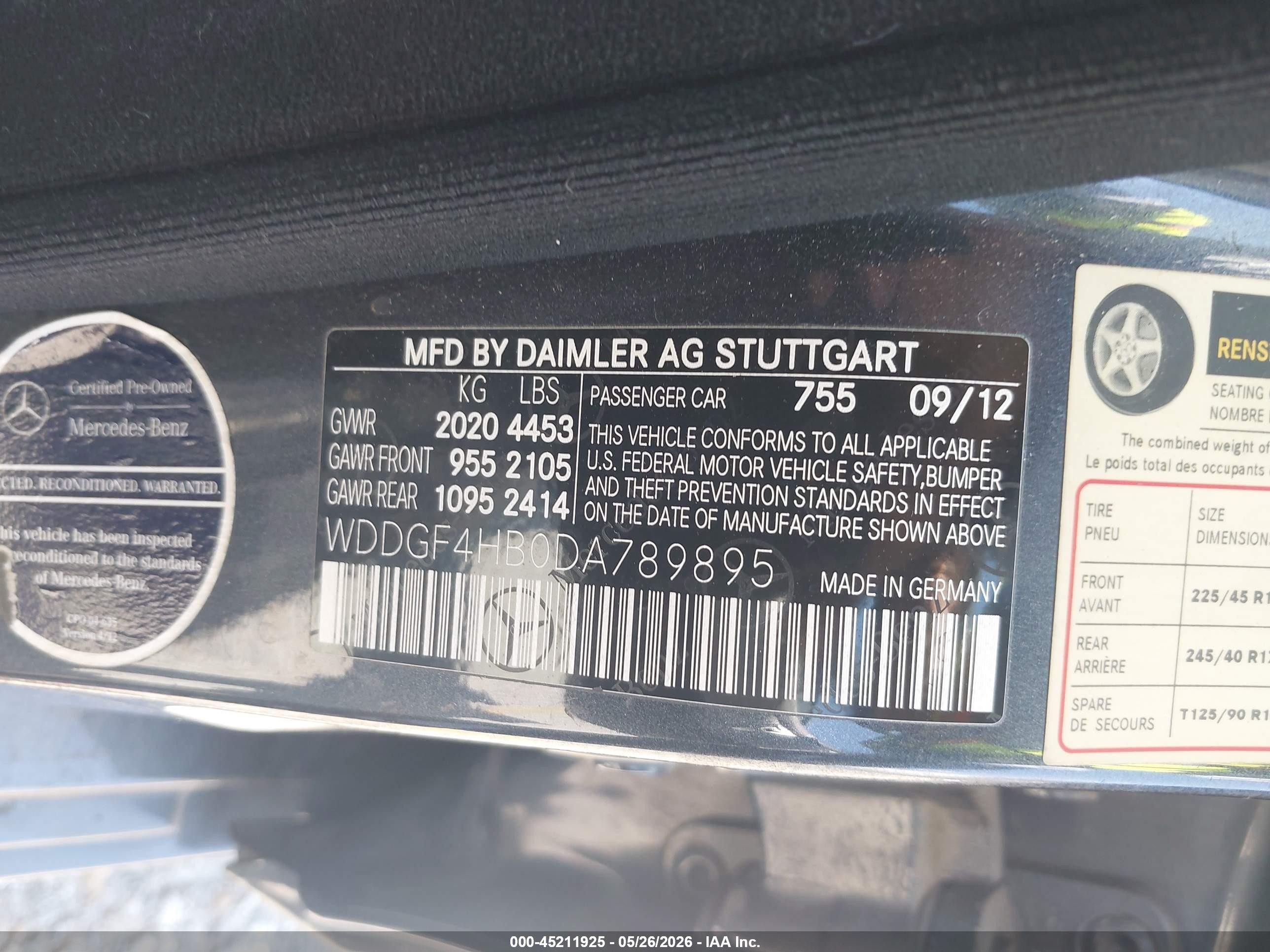 2013 Mercedes-benz C 250 Sport Gray vin: WDDGF4HB0DA789895