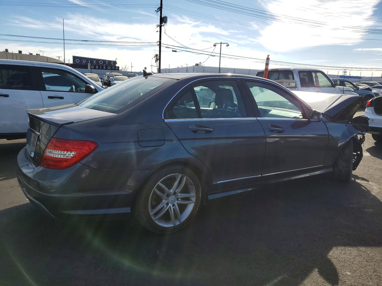 2013 Mercedes-benz C 250 Gray vin: WDDGF4HB0DR254793