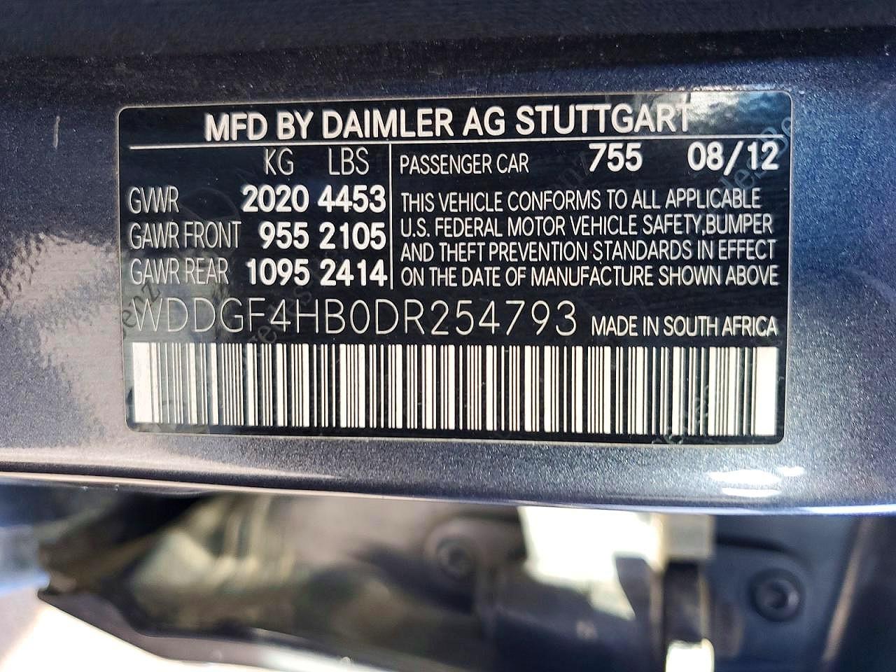 2013 Mercedes-benz C 250 Gray vin: WDDGF4HB0DR254793
