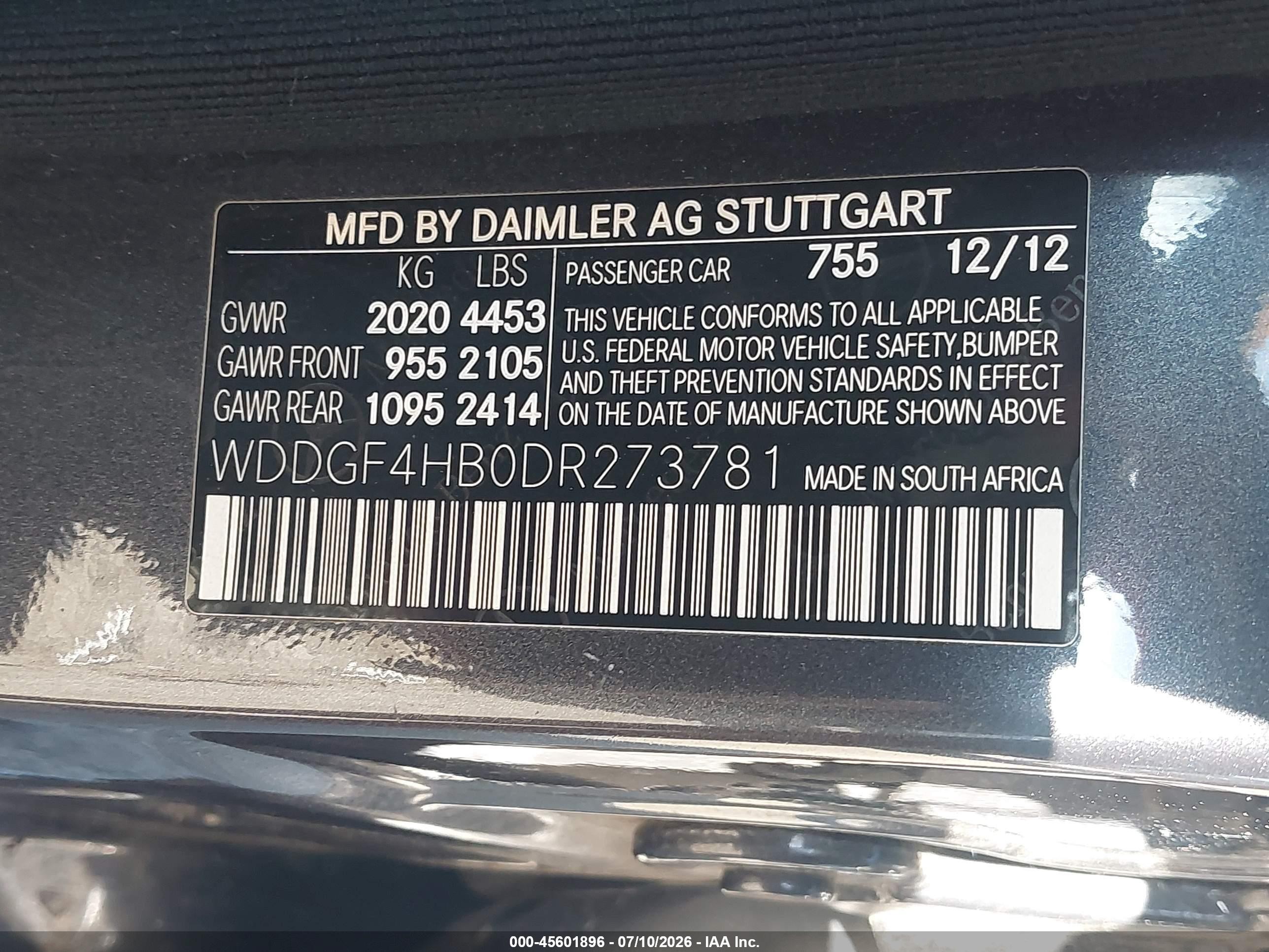 2013 Mercedes-benz C 250 Sport Серый vin: WDDGF4HB0DR273781
