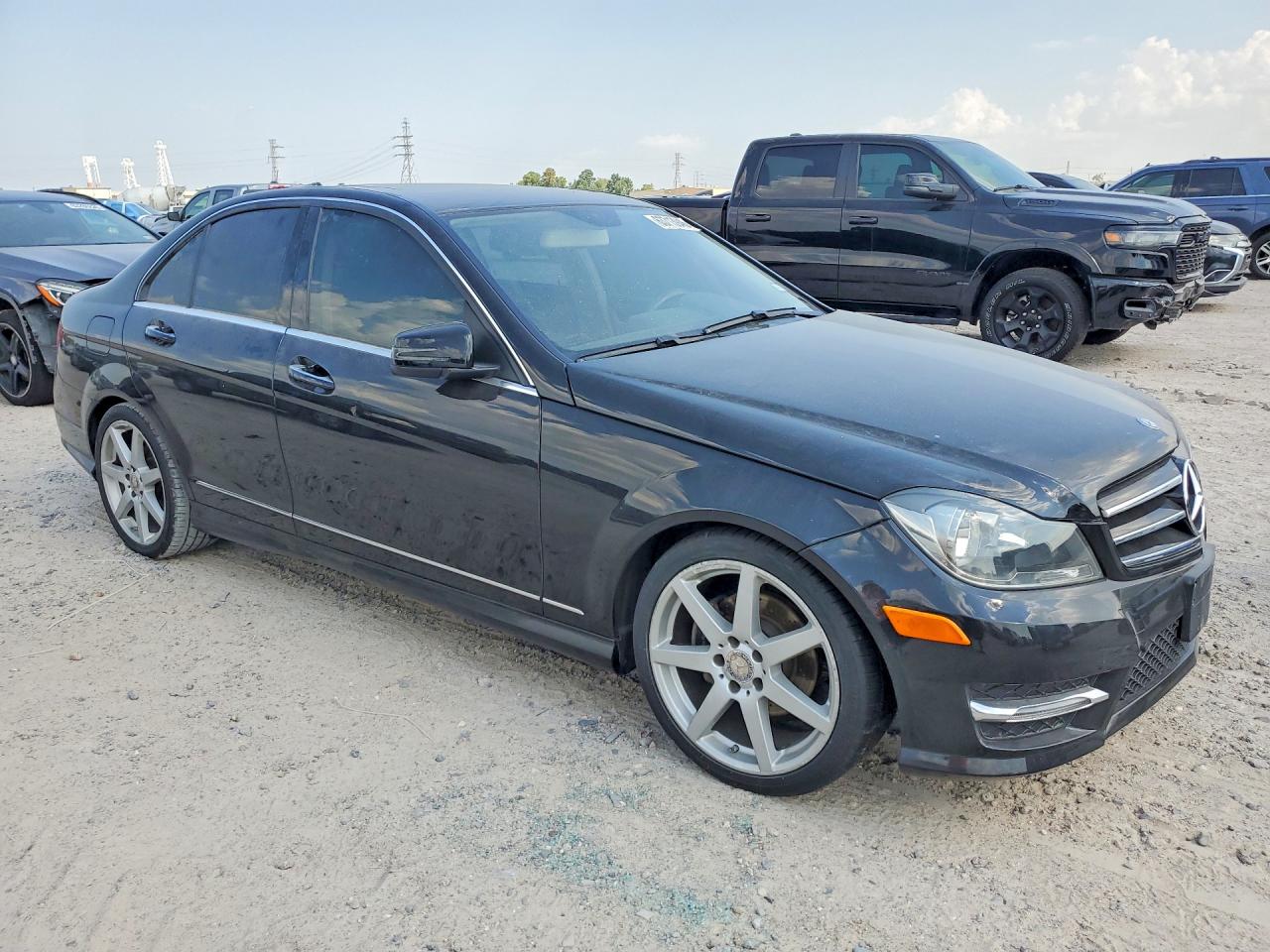 2014 Mercedes-benz C 250 Black vin: WDDGF4HB0EA954653