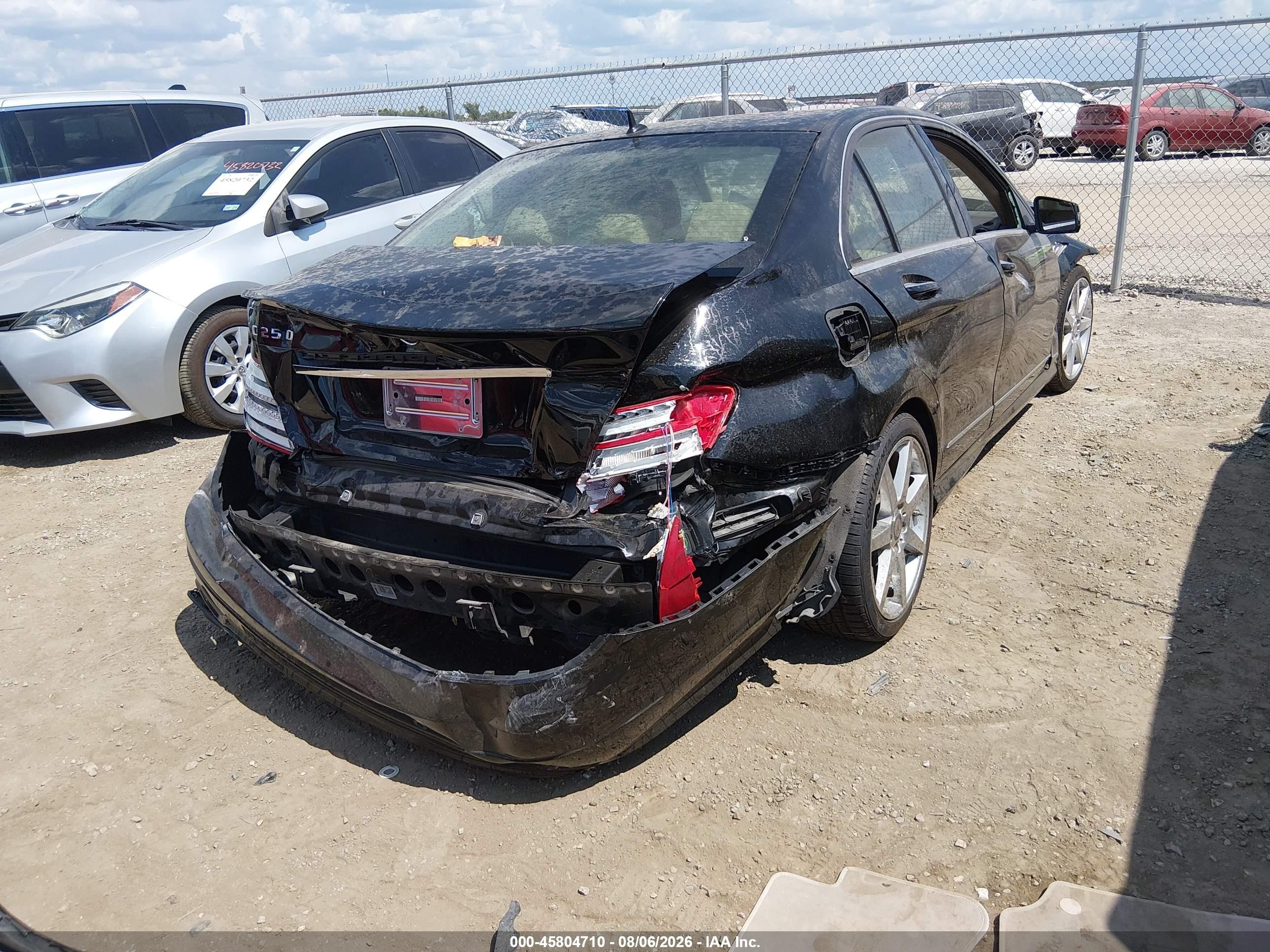 2014 Mercedes-benz C 250 Sport Black vin: WDDGF4HB0EA955480
