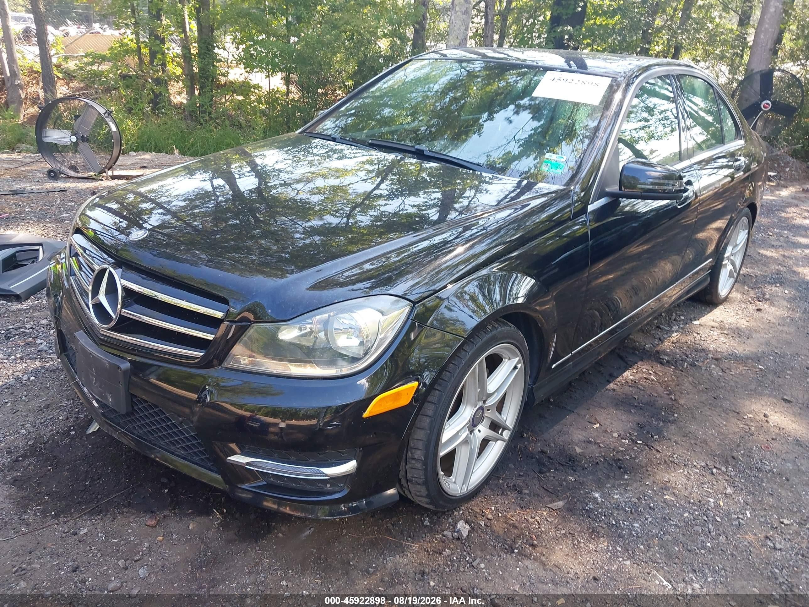 2014 Mercedes-benz C 250 Sport Black vin: WDDGF4HB0EG201749