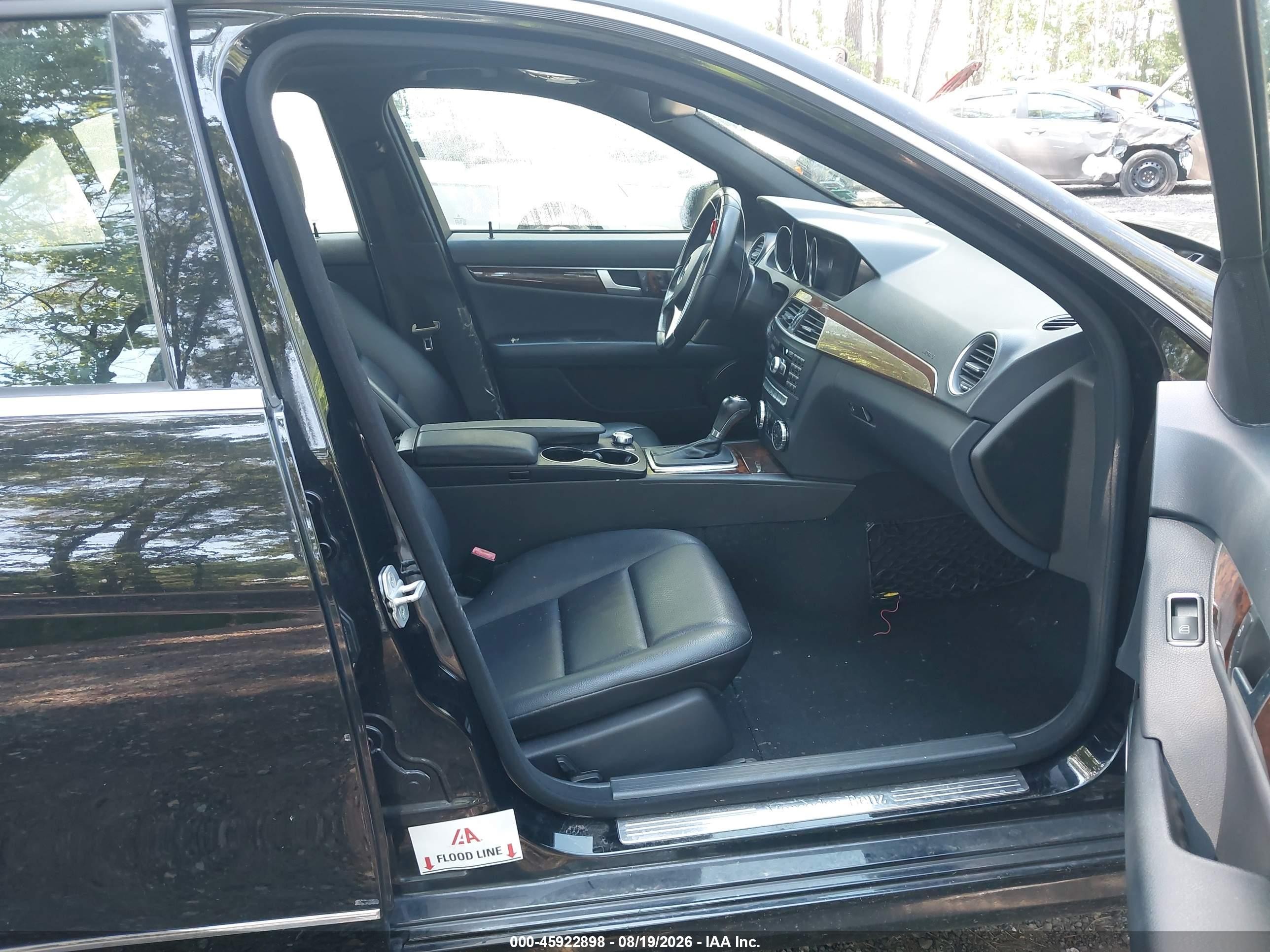 2014 Mercedes-benz C 250 Sport Black vin: WDDGF4HB0EG201749