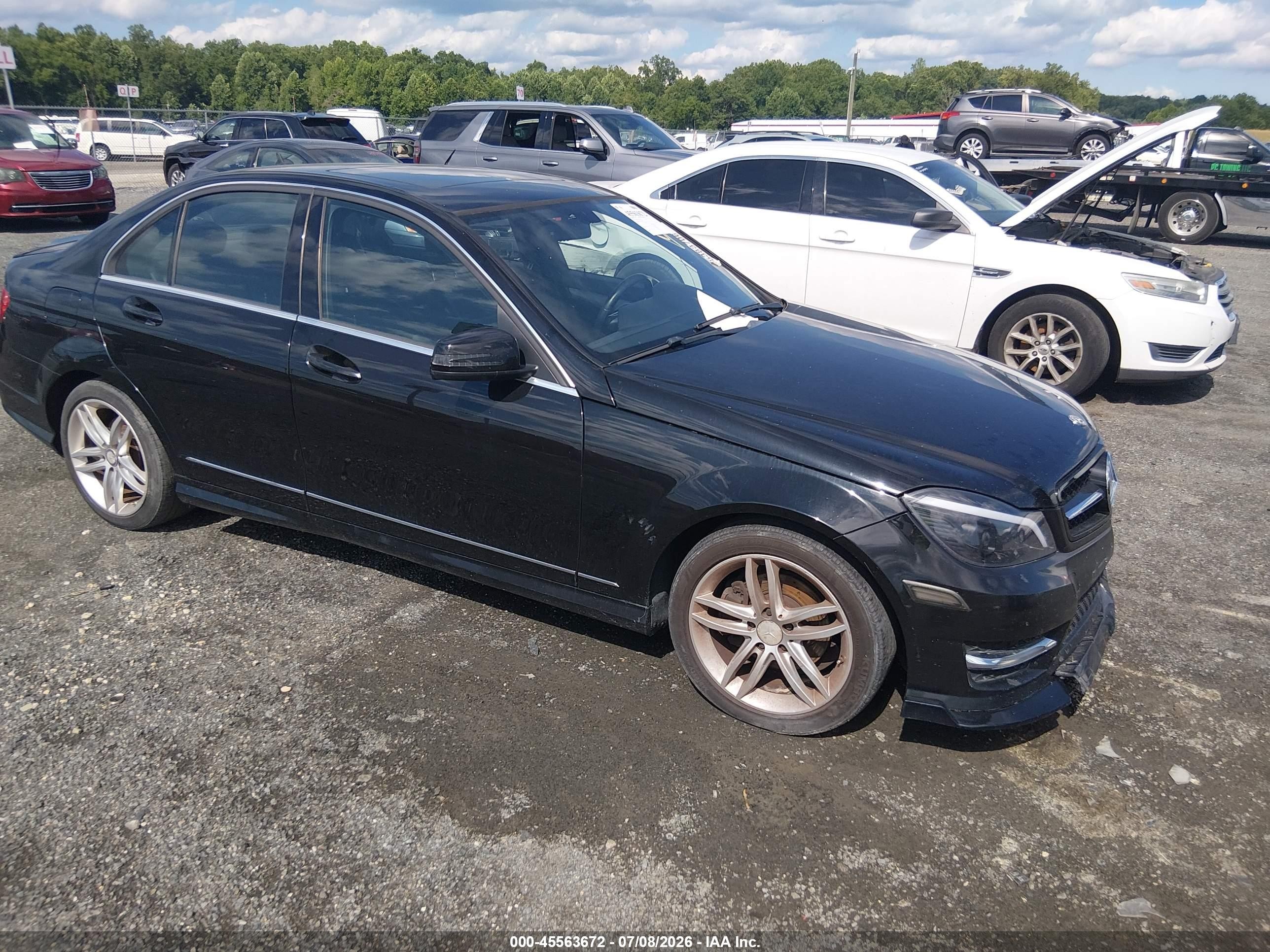 2014 Mercedes-benz C 250 Sport Black vin: WDDGF4HB0ER305629
