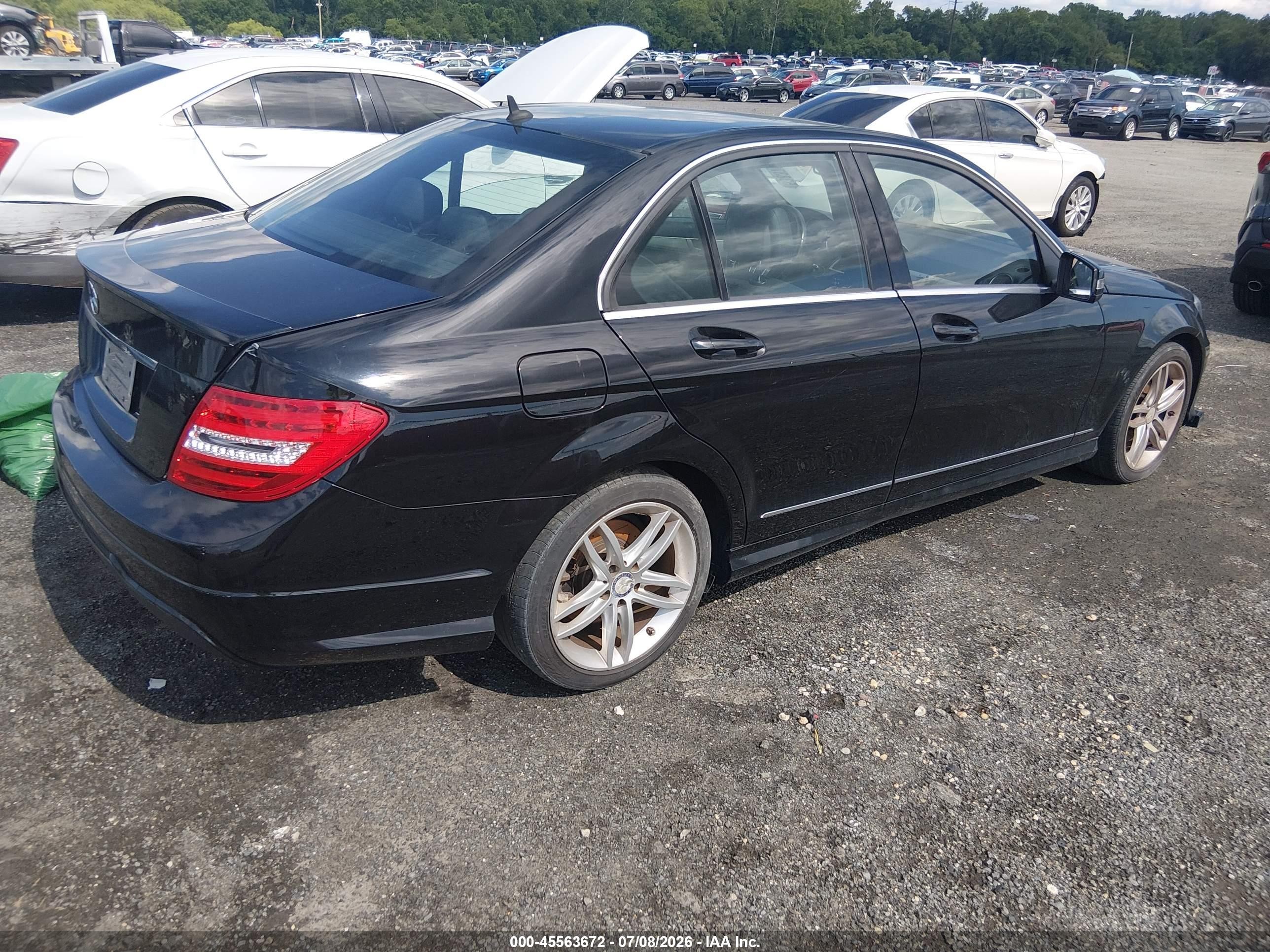 2014 Mercedes-benz C 250 Sport Black vin: WDDGF4HB0ER305629