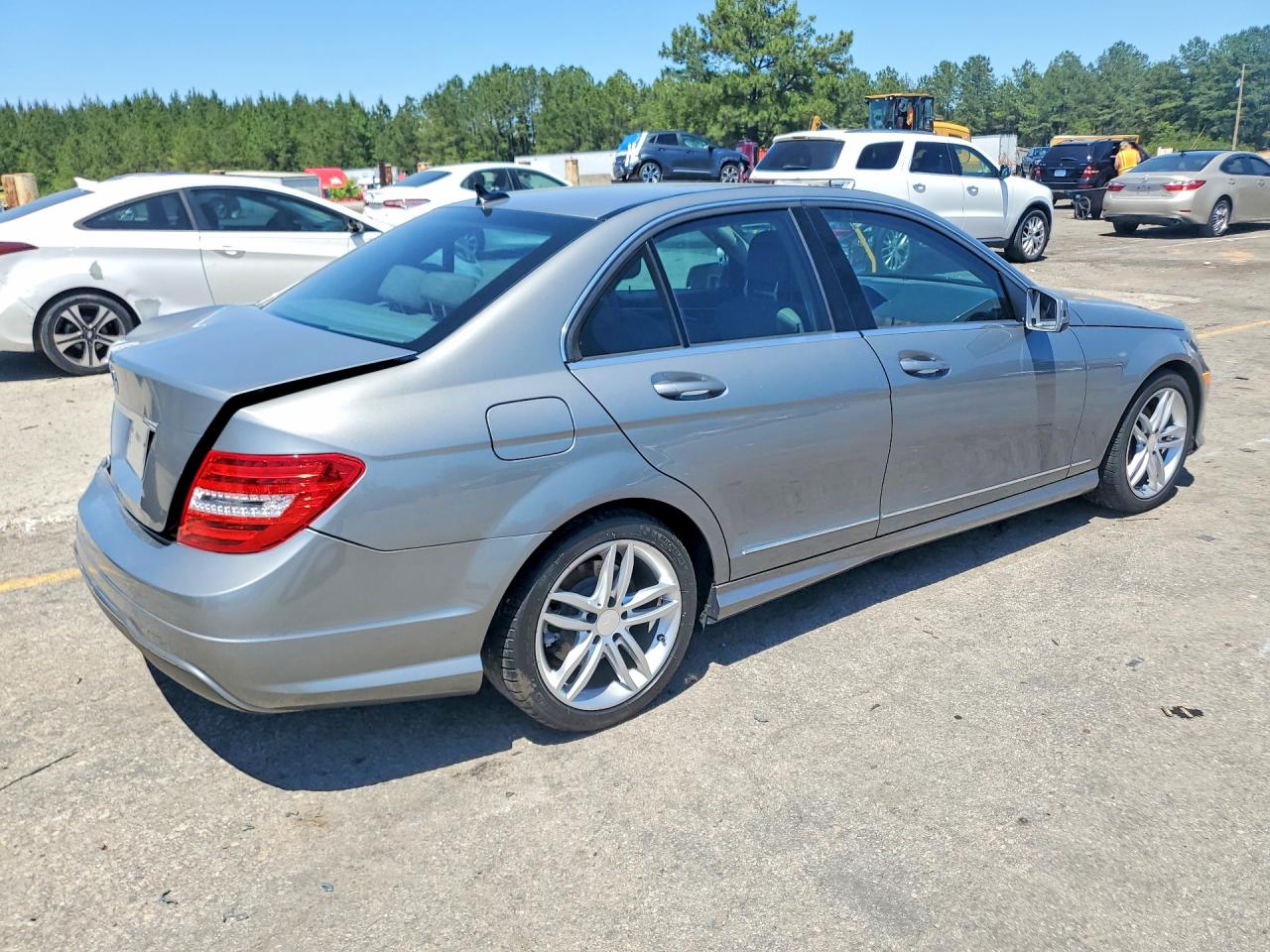 2014 Mercedes-benz C 250 Silver vin: WDDGF4HB0ER306036