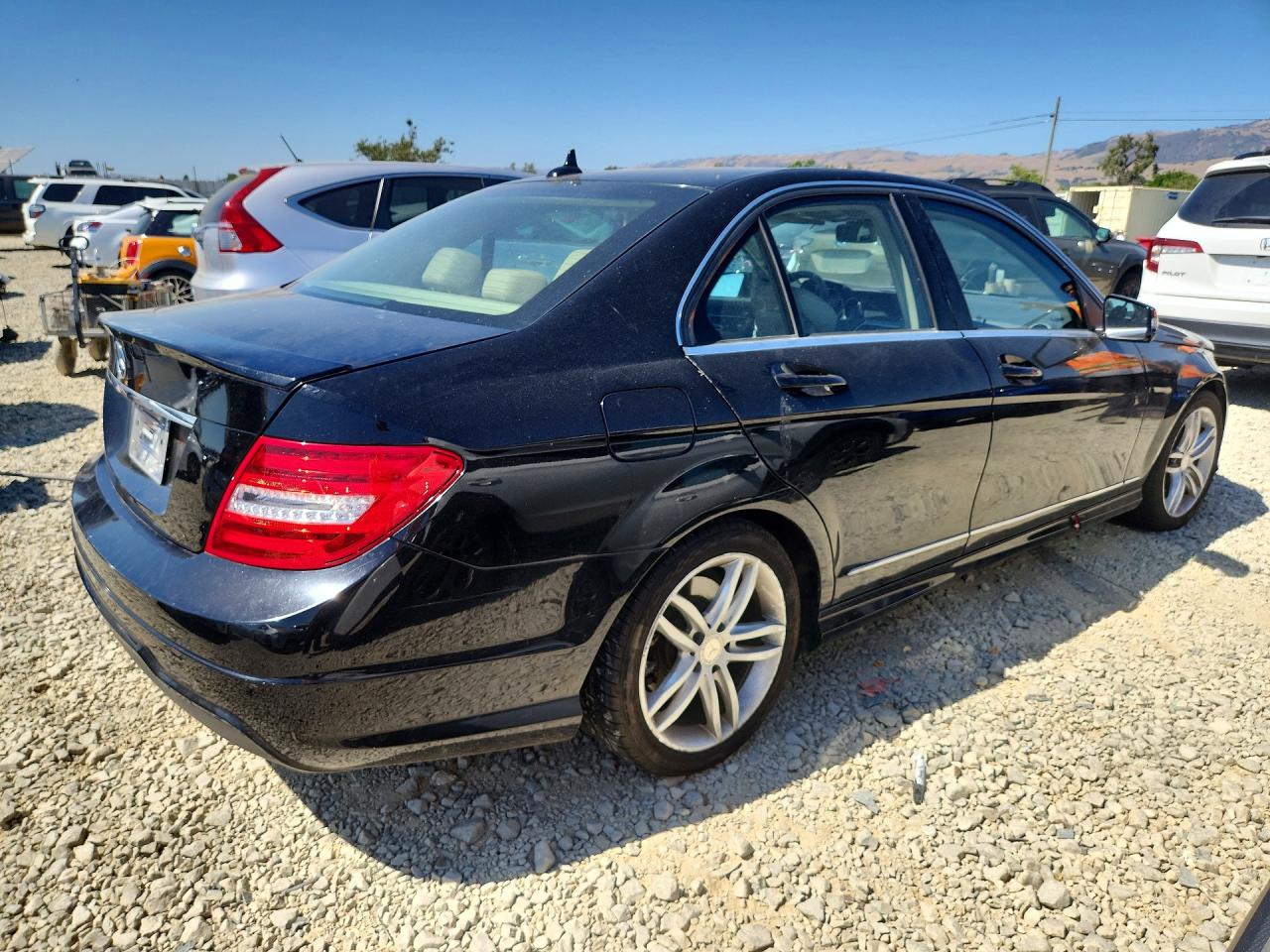 2014 Mercedes-benz C 250 Black vin: WDDGF4HB0ER306389