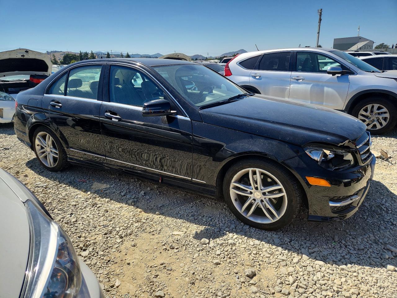 2014 Mercedes-benz C 250 Black vin: WDDGF4HB0ER306389