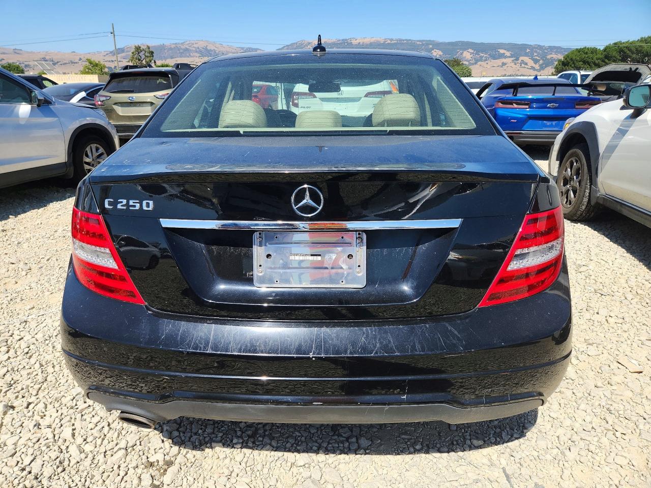 2014 Mercedes-benz C 250 Black vin: WDDGF4HB0ER306389