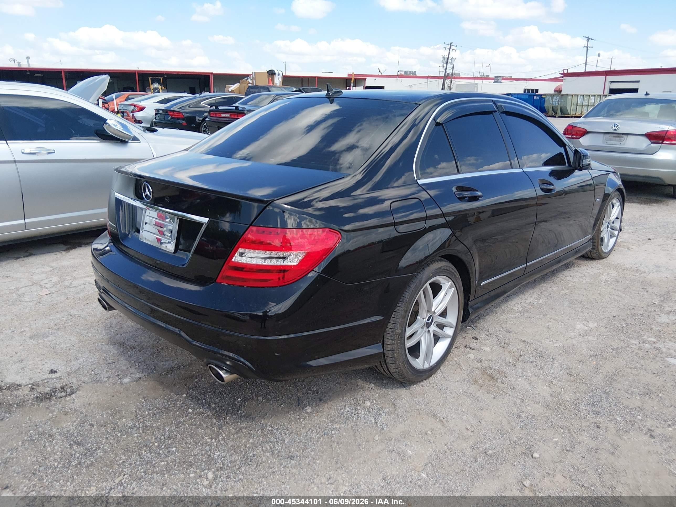 2012 Mercedes-benz C 250 Luxury/sport Black vin: WDDGF4HB1CA599652