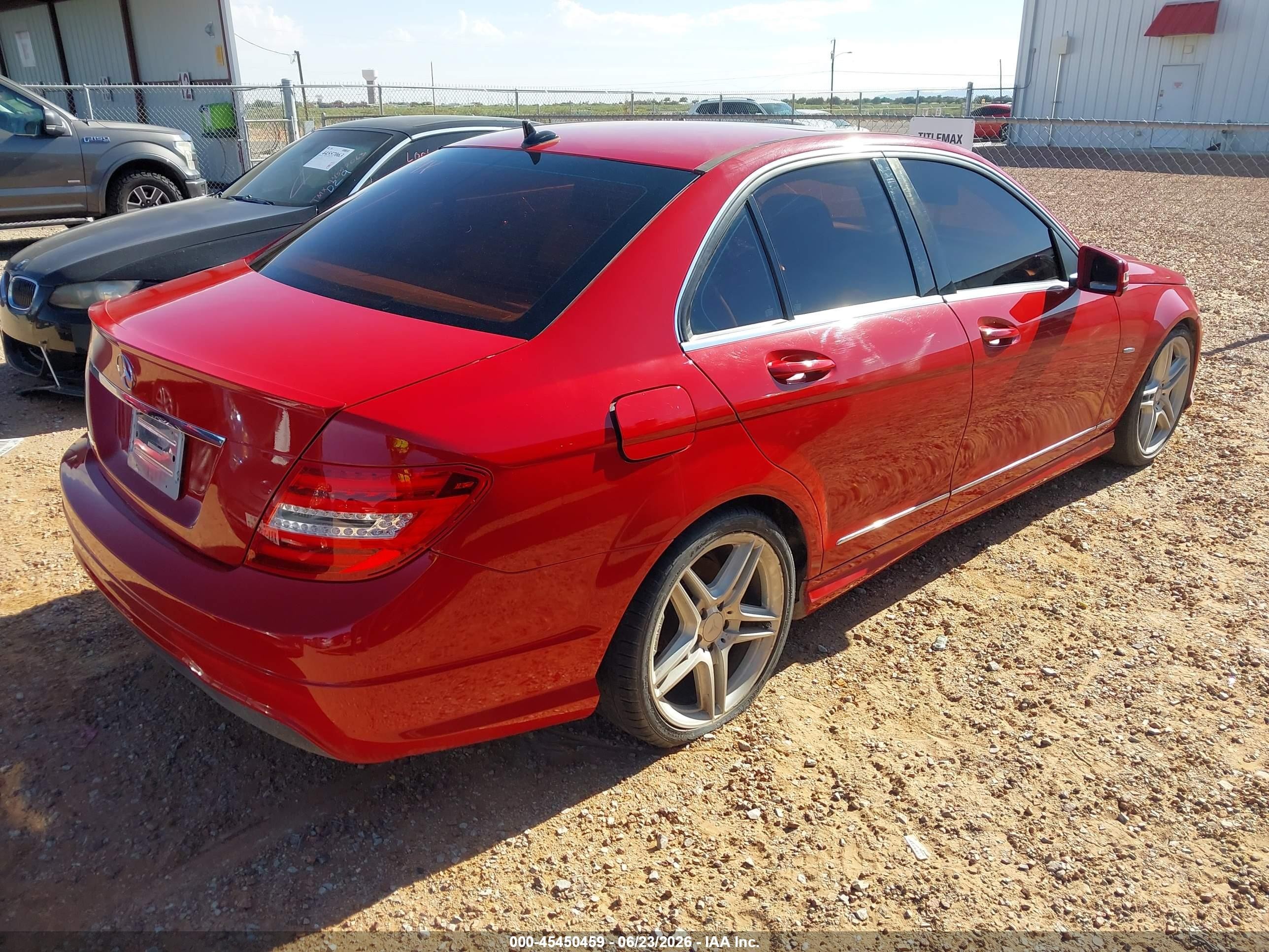2012 Mercedes-benz C 250 Luxury/sport Red vin: WDDGF4HB1CA616627