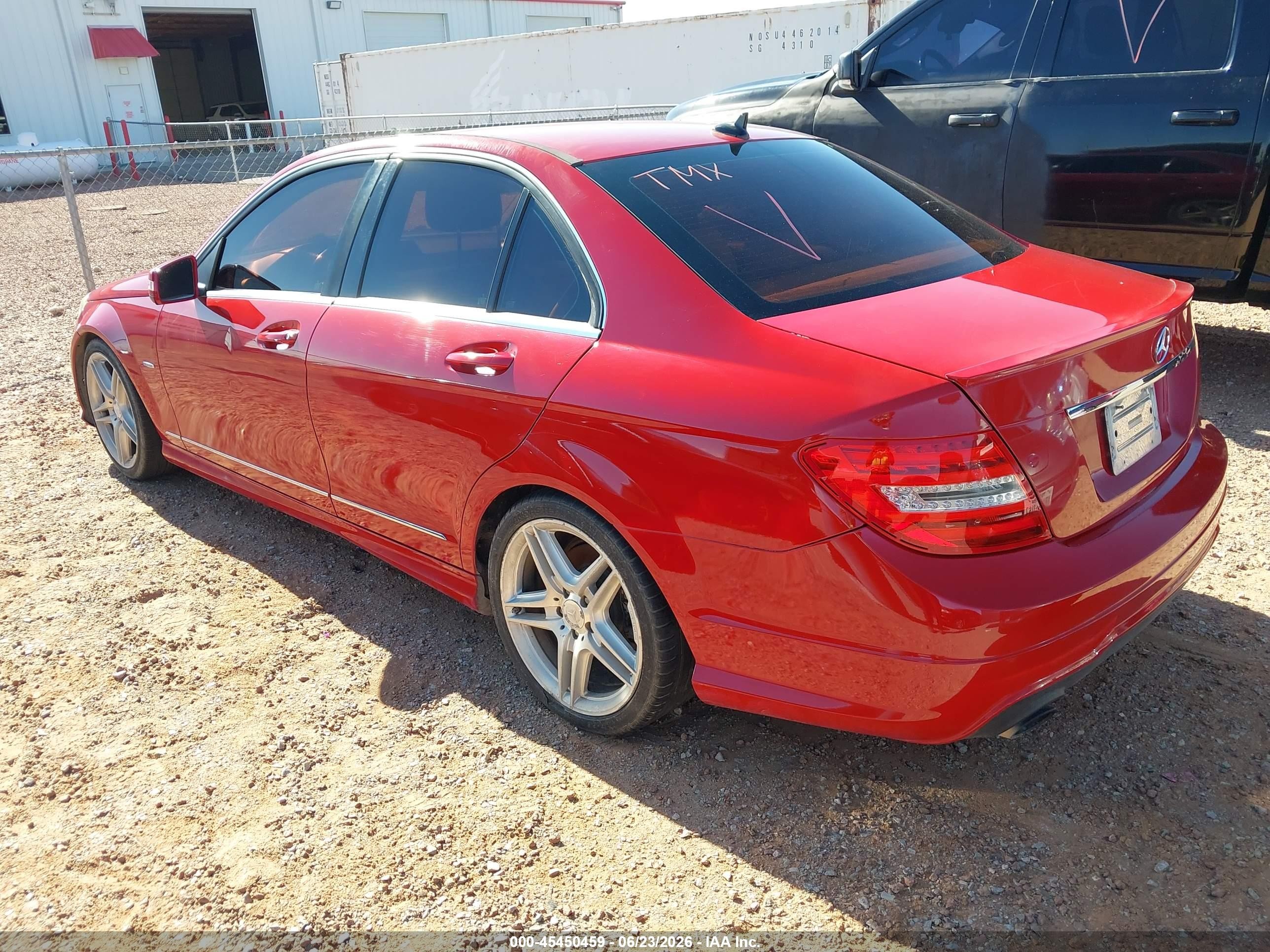 2012 Mercedes-benz C 250 Luxury/sport Red vin: WDDGF4HB1CA616627