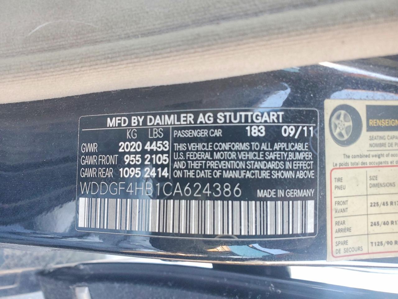 2012 Mercedes-benz C 250 Black vin: WDDGF4HB1CA624386