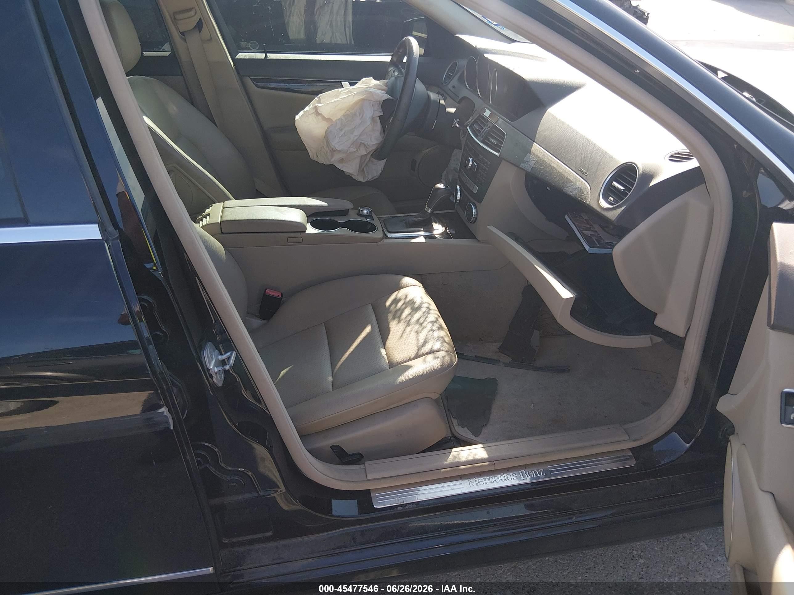 2012 Mercedes-benz C 250 Sport Black vin: WDDGF4HB1CA628650