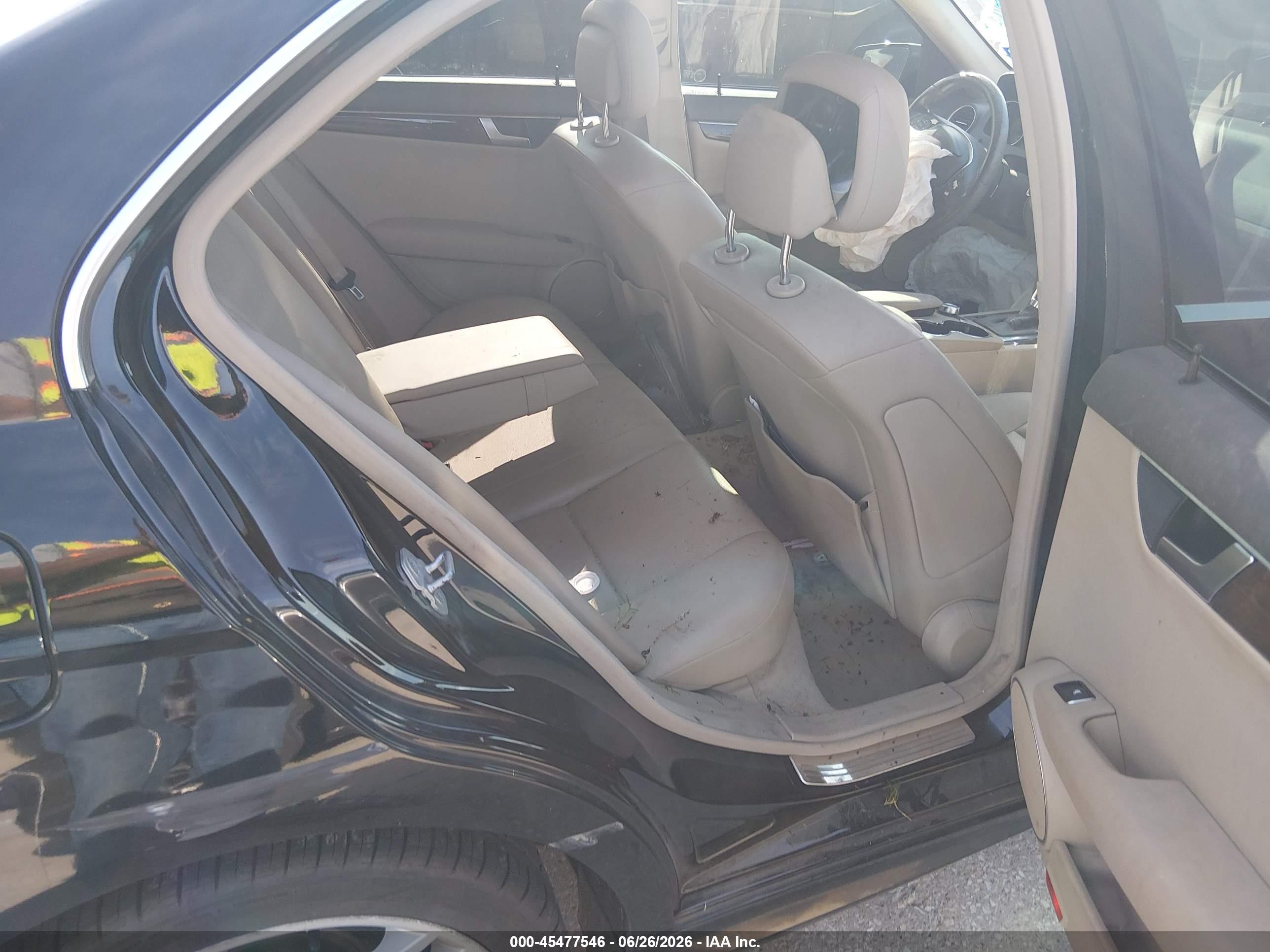 2012 Mercedes-benz C 250 Sport Black vin: WDDGF4HB1CA628650