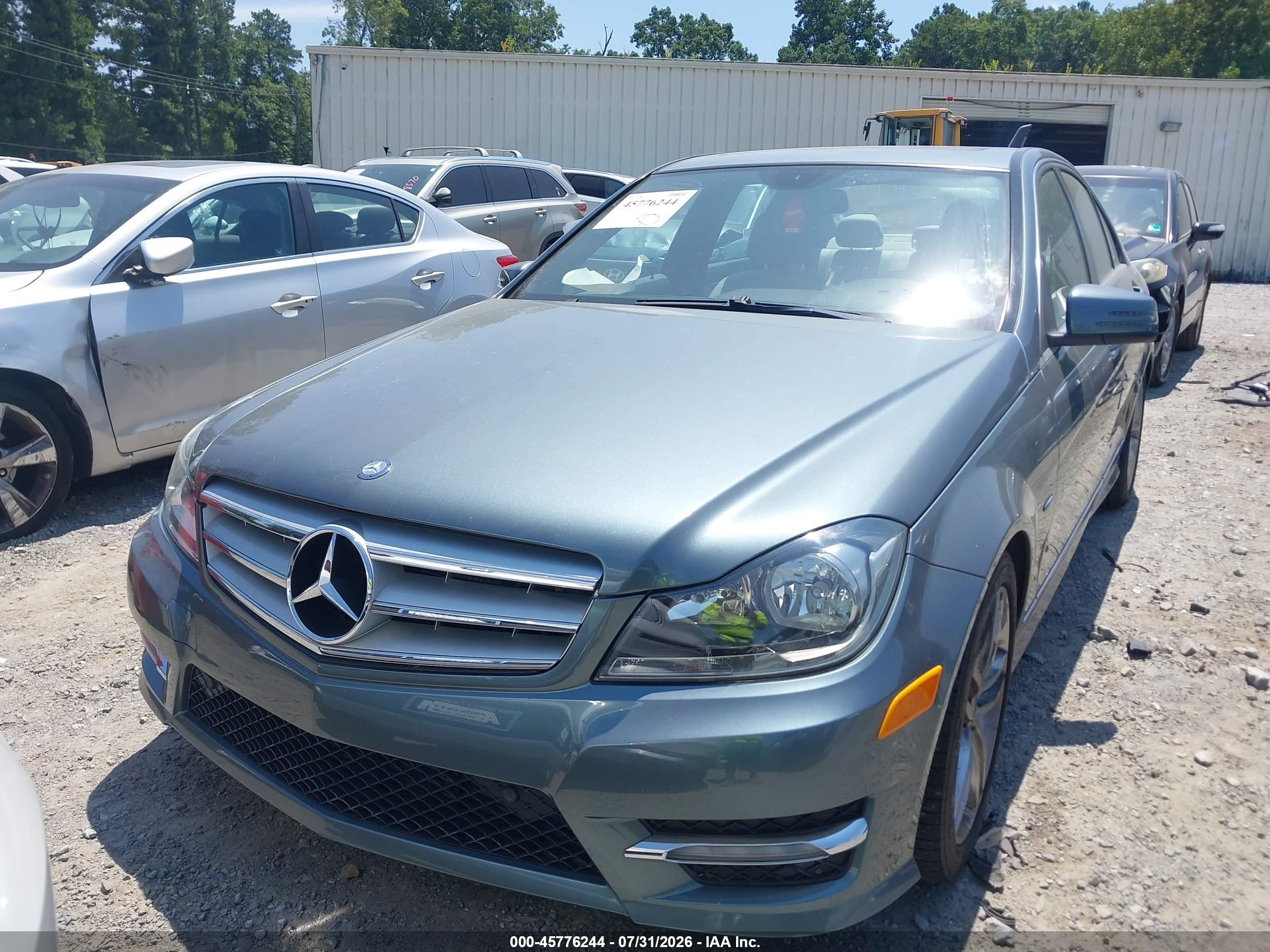 2012 Mercedes-benz C 250 Sport Gray vin: WDDGF4HB1CA631273